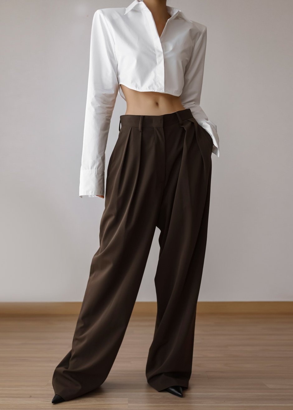 Uma Cropped Shirt - White