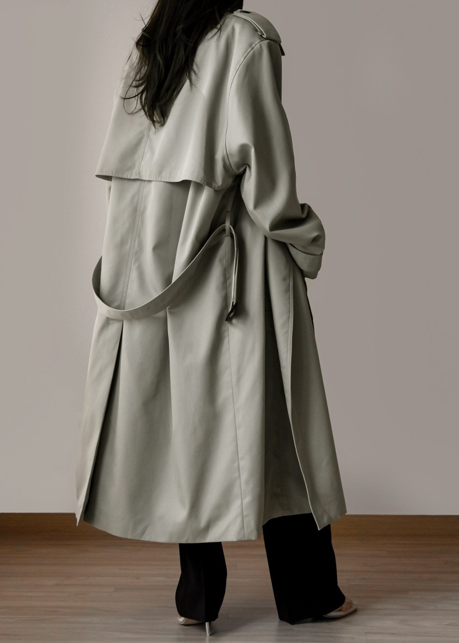 Eugene Trench Coat - Pale Khaki