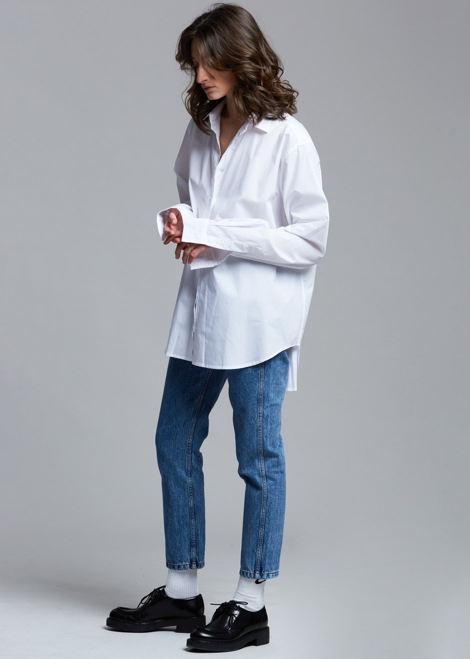 Dusky Classic Oversized Shirt - White