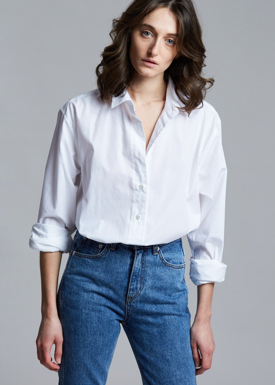 Dusky Classic Oversized Shirt - White