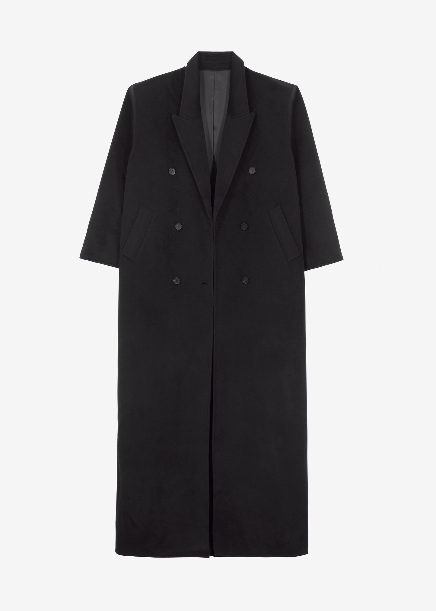 Gaia Double Breasted Coat - Black