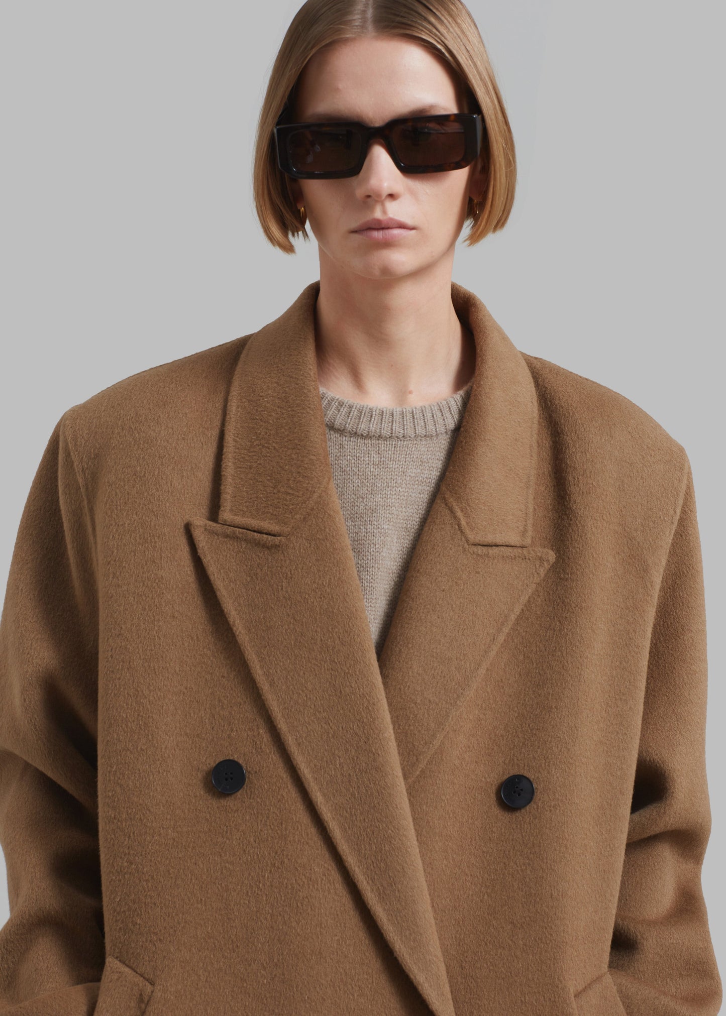 Gaia Double Breasted Coat - Camel