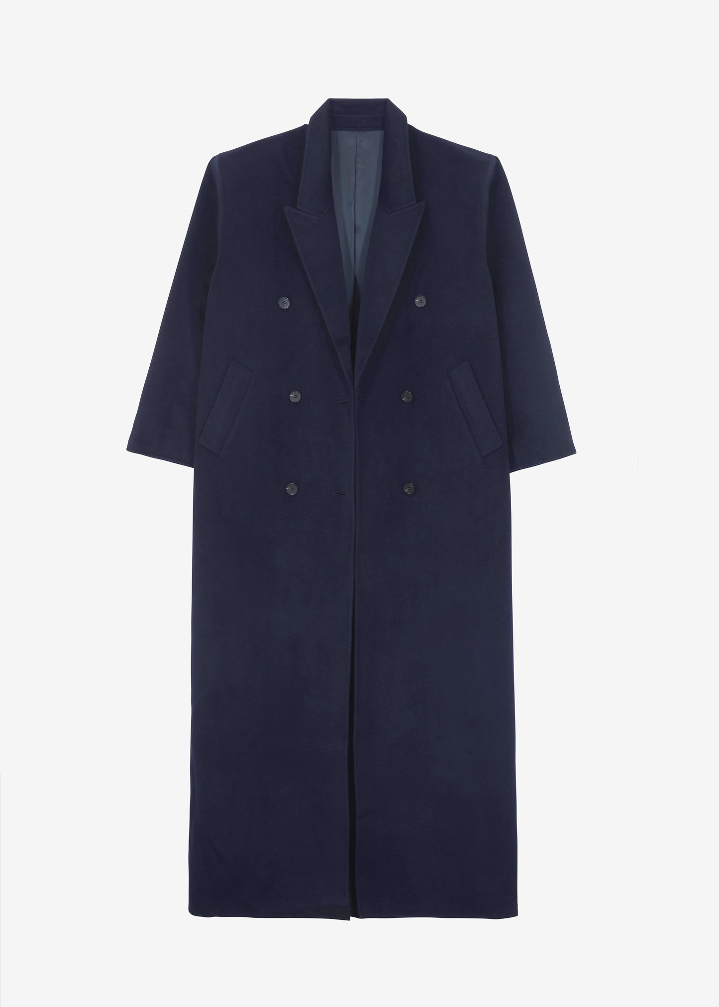 Gaia Double Breasted Coat - Navy