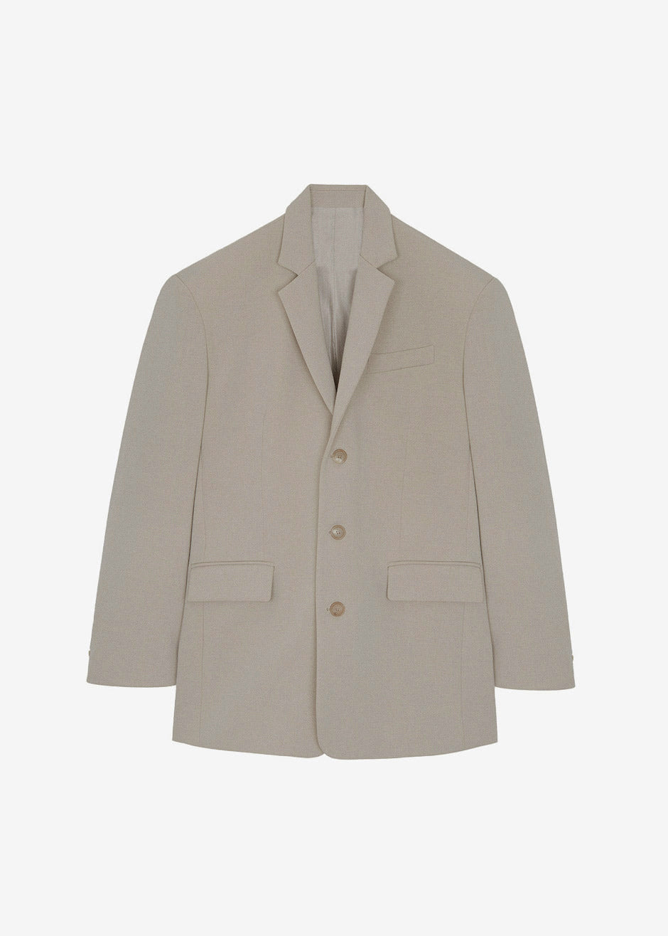 Gelso Oversized Blazer - Light Taupe Melange