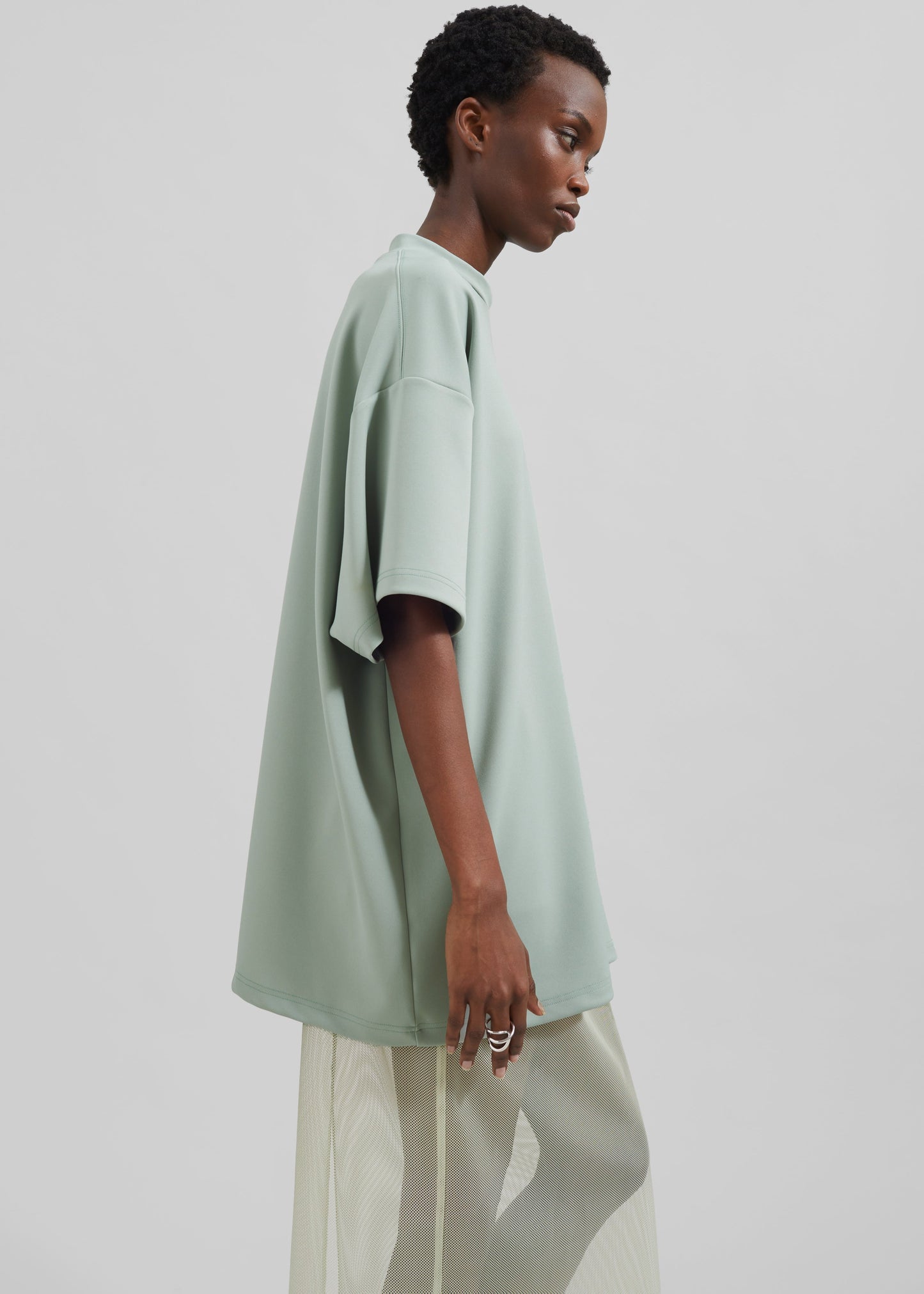 Hal Drop Shoulder T-Shirt  - Sage