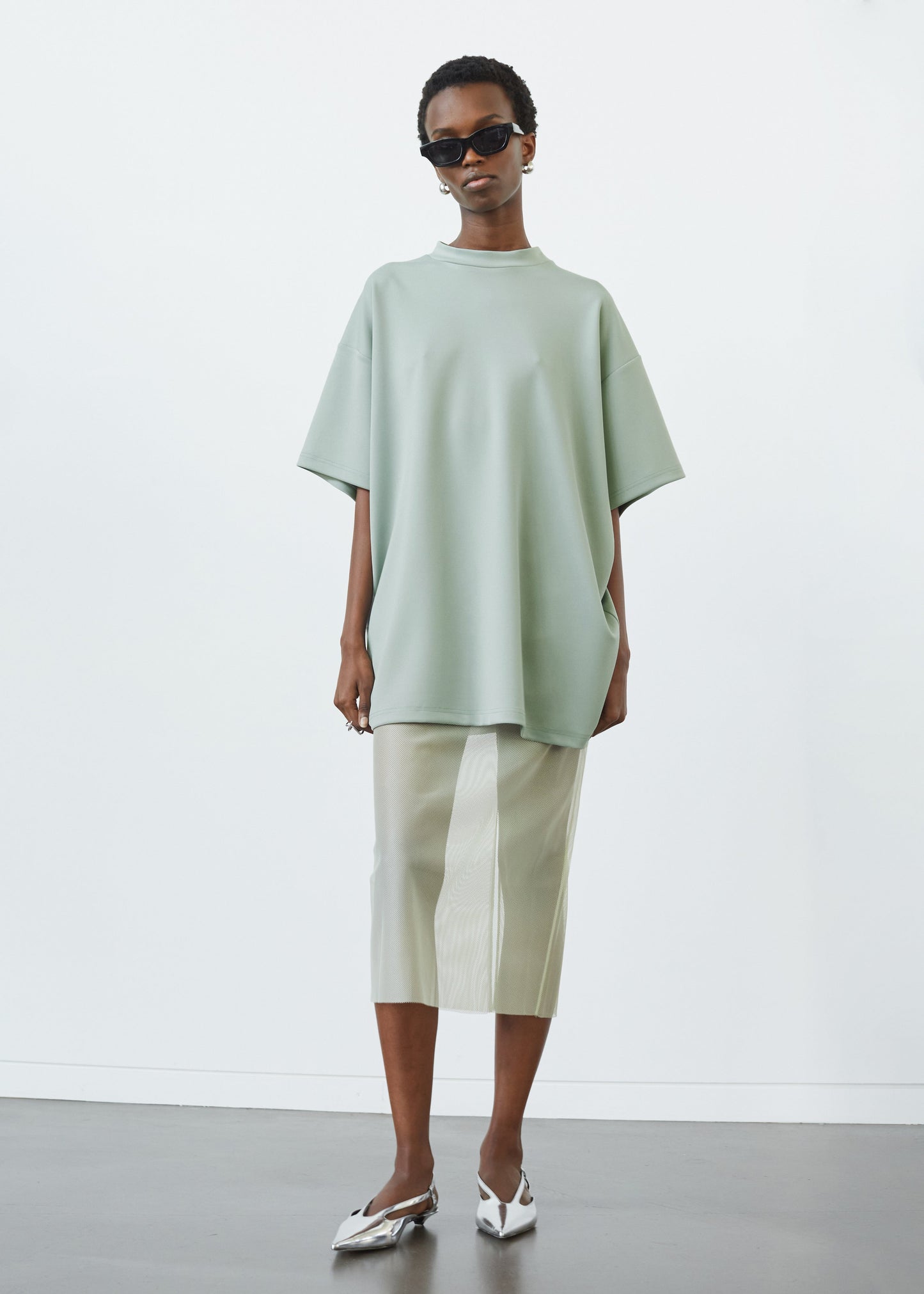 Hal Drop Shoulder T-Shirt  - Sage