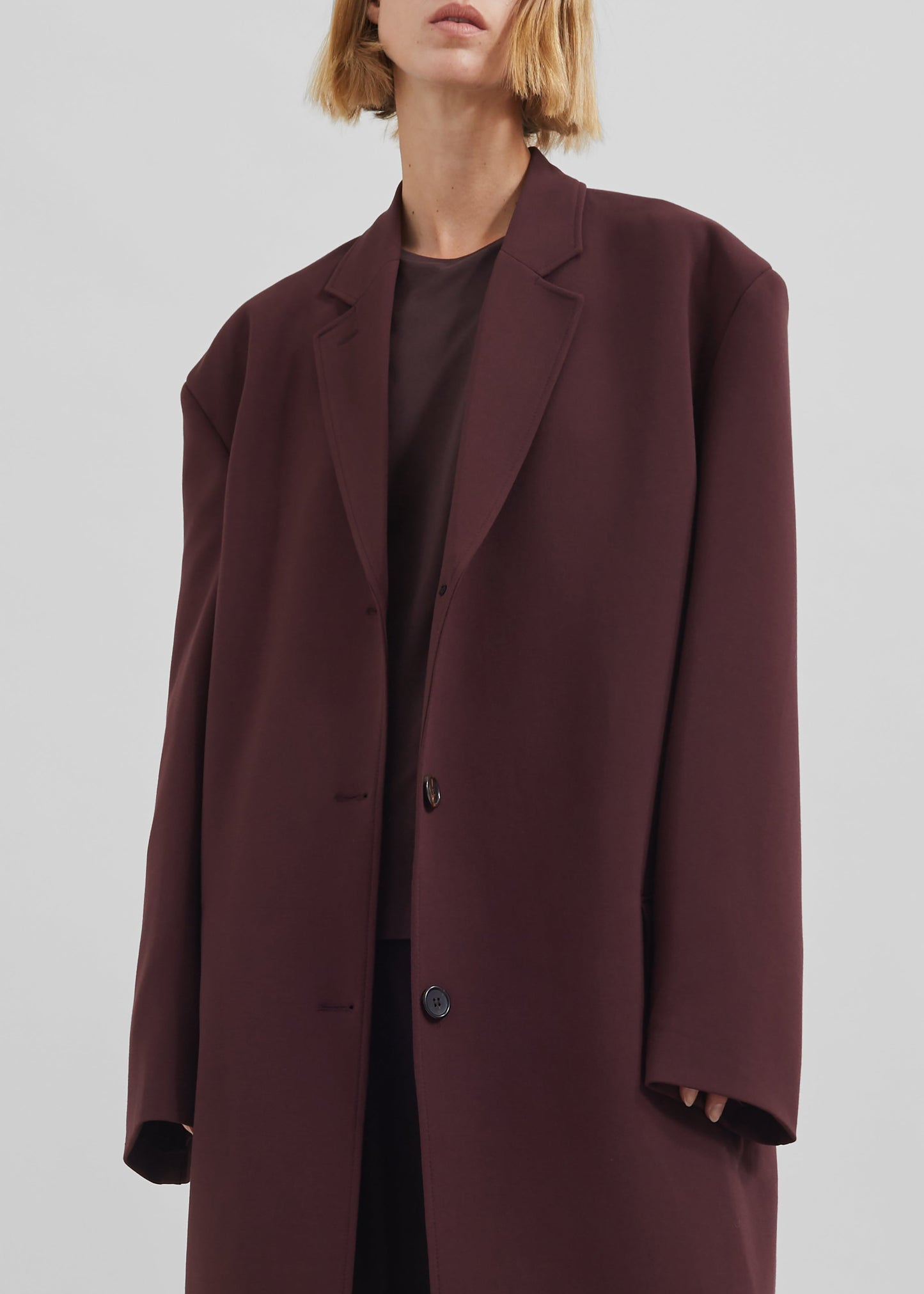 Hampton Long Coat - Burgundy