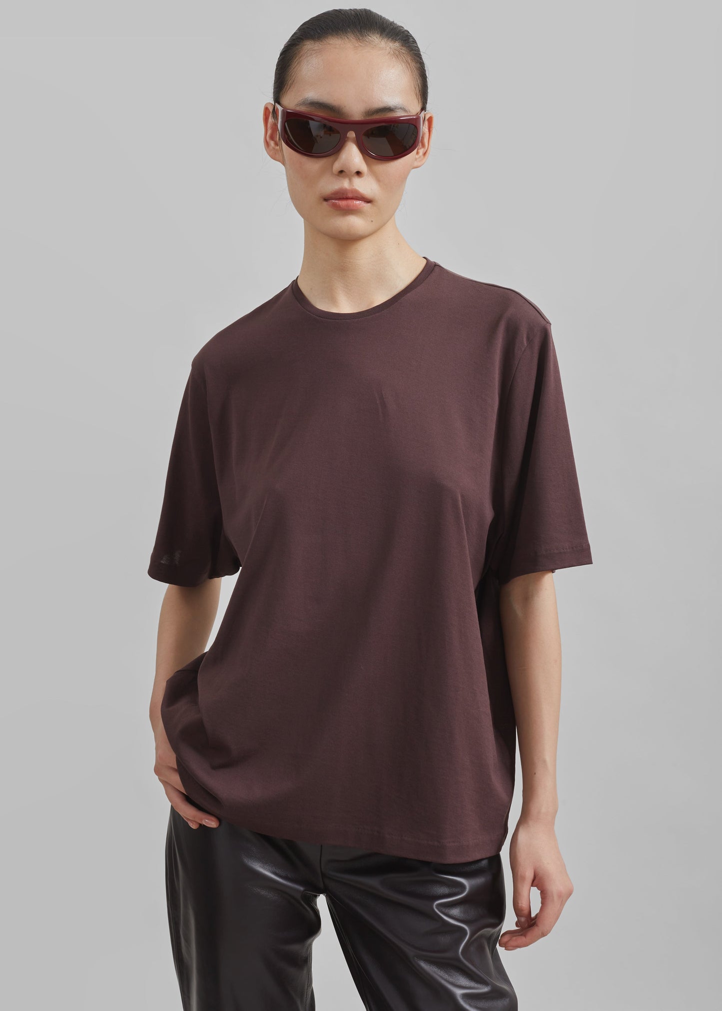 Harper Soft Organic T-Shirt - Dark Plum