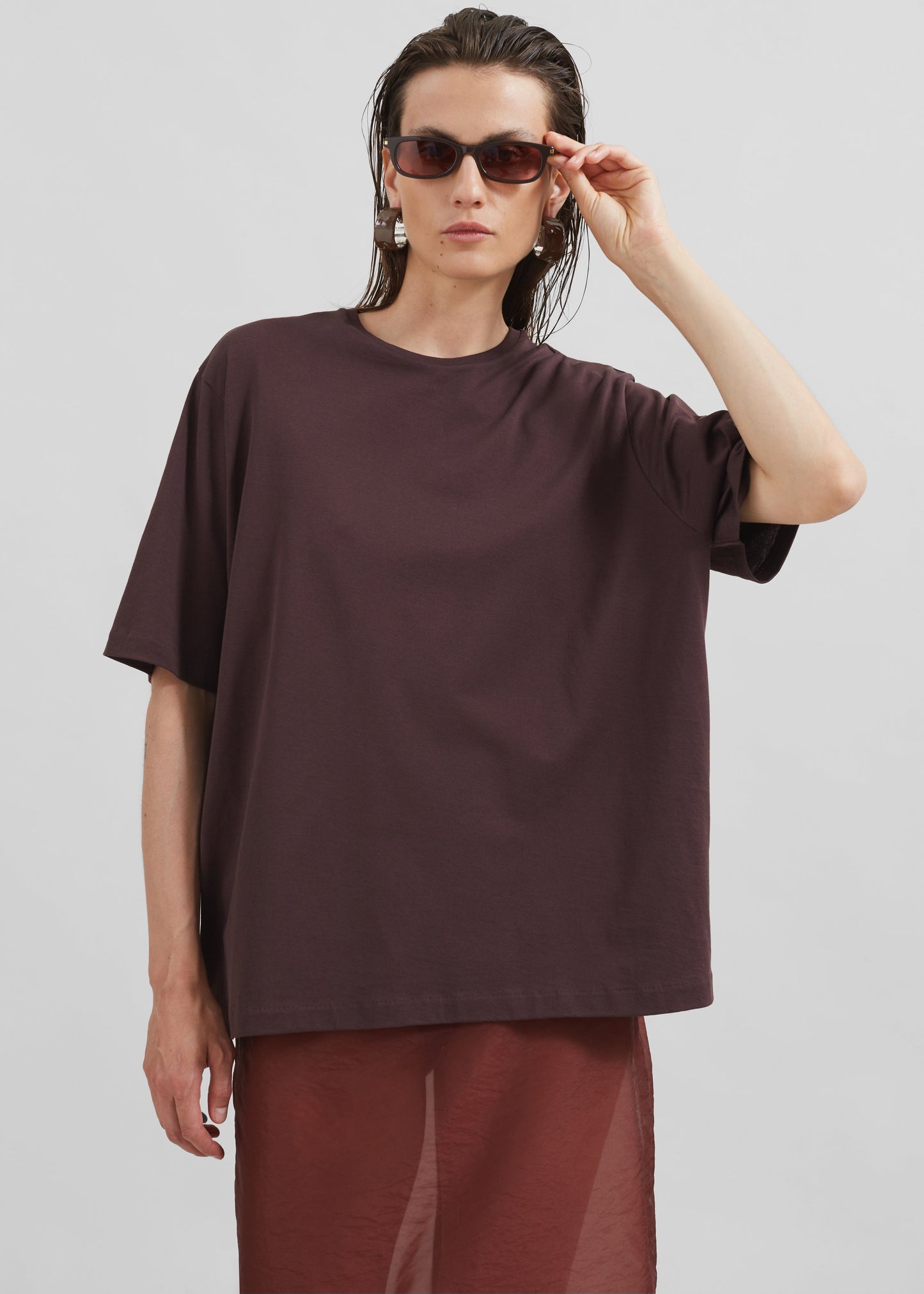 Harper Soft Organic T-Shirt - Dark Plum