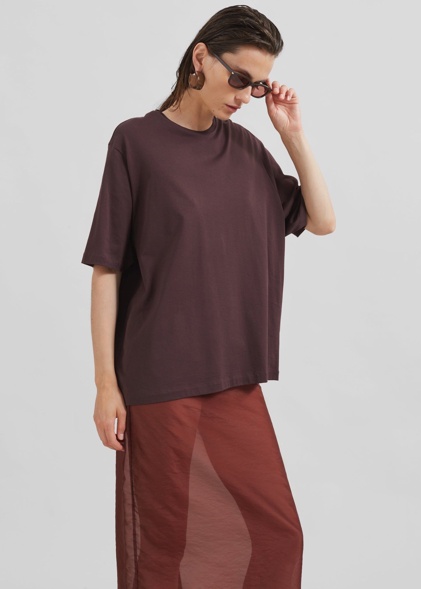 Harper Soft Organic T-Shirt - Dark Plum