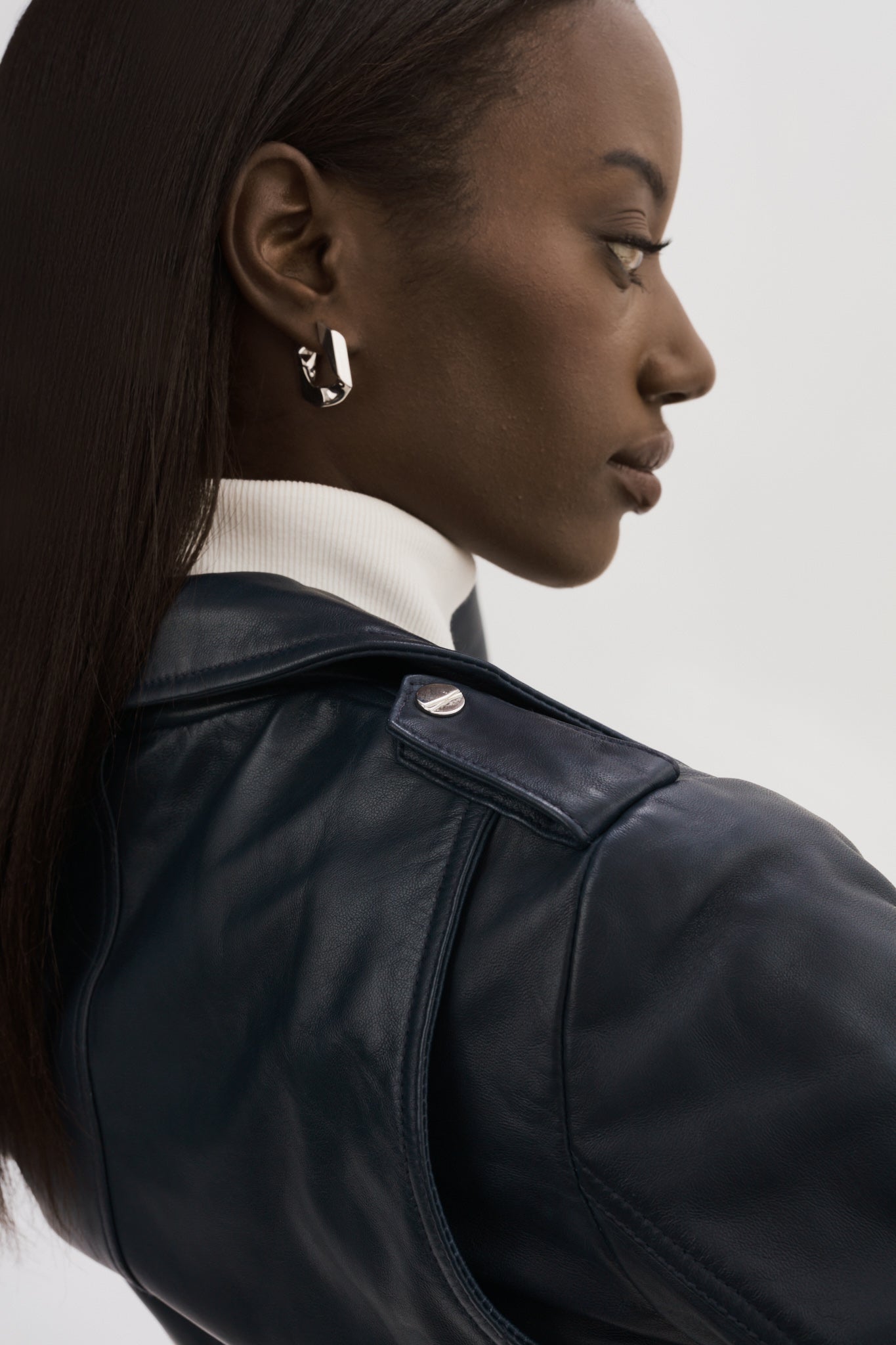 HARPER | Fitted Leather Biker Jacket