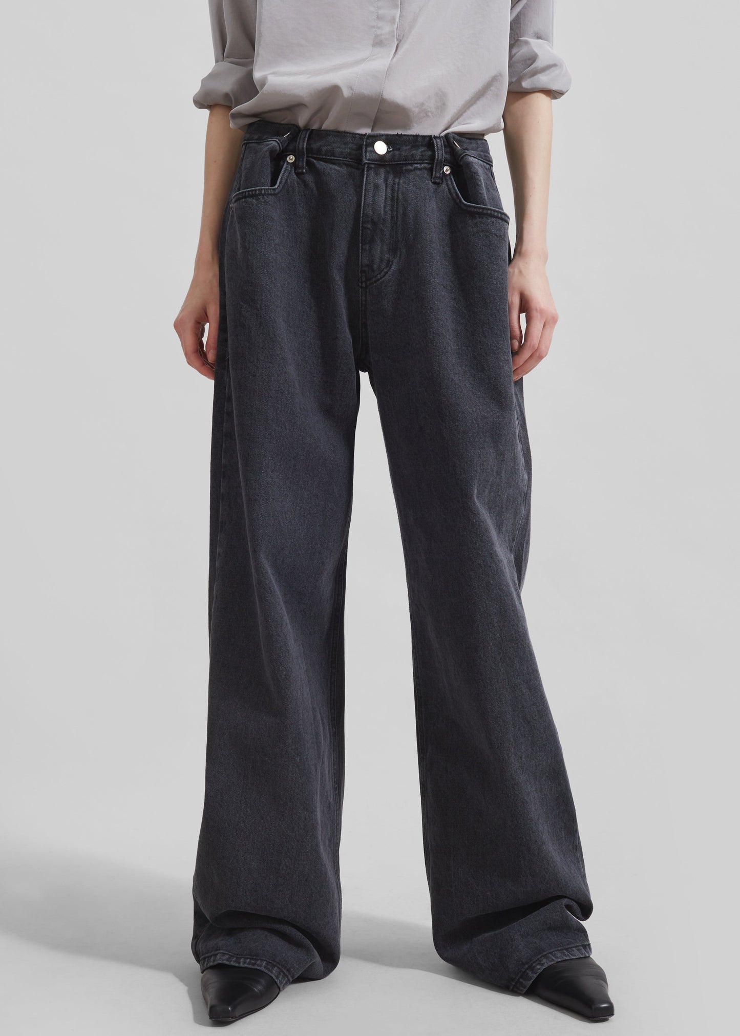 Hayla Denim Pants - Grey Wash