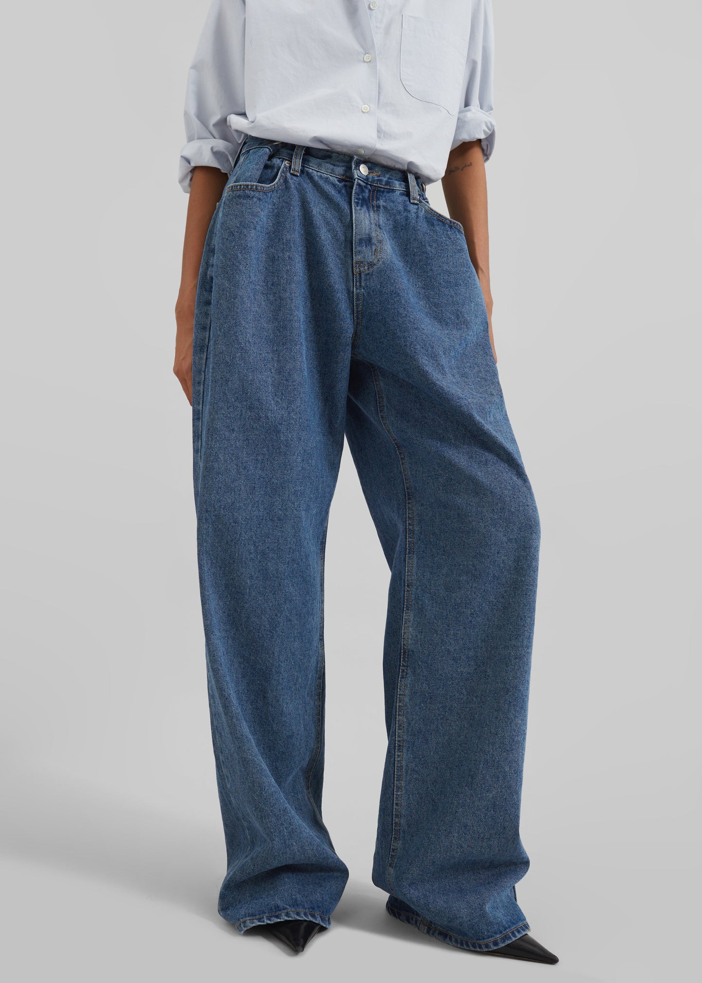 Hayla Denim Pants - Medium Wash