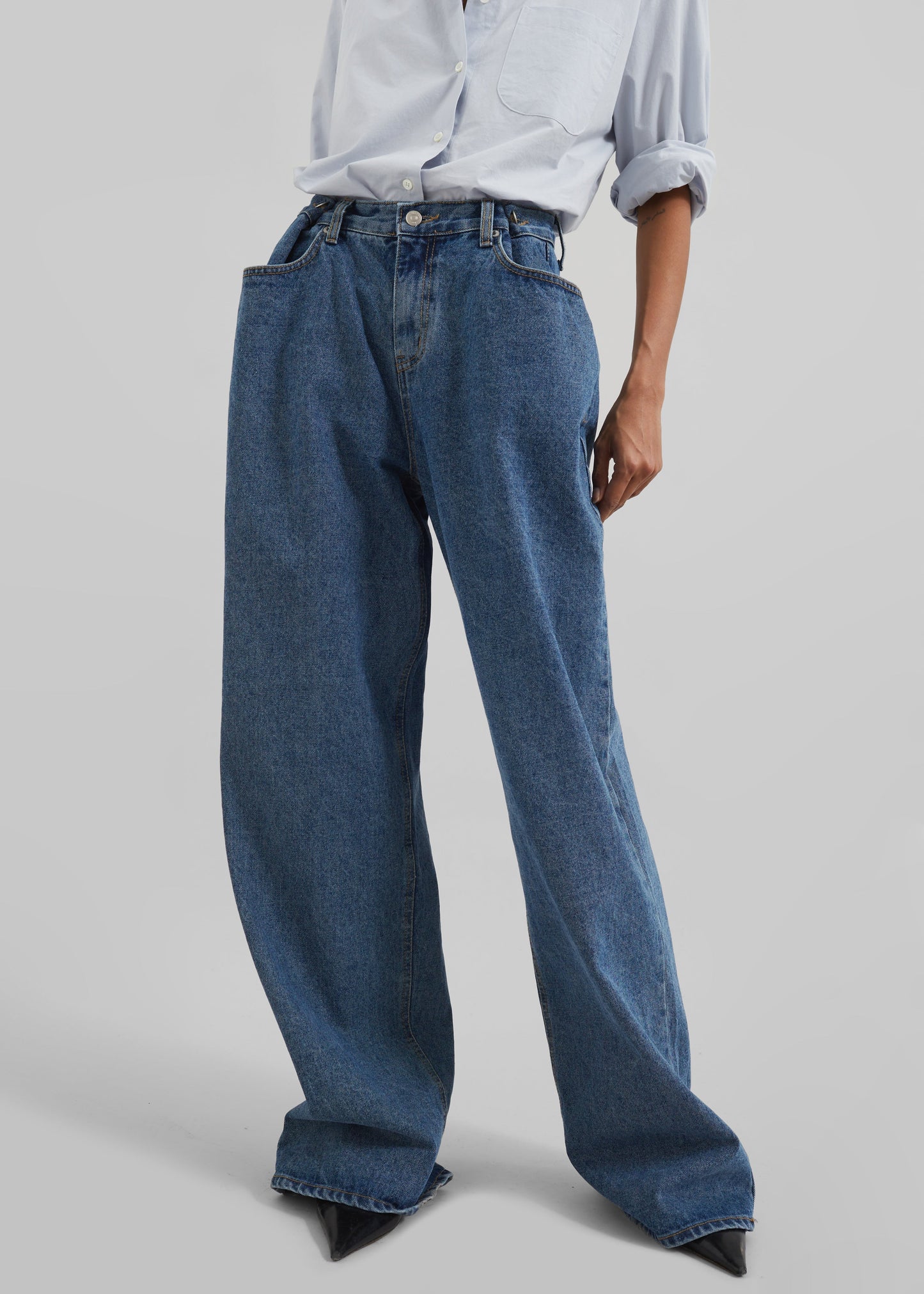 Hayla Denim Pants - Medium Wash