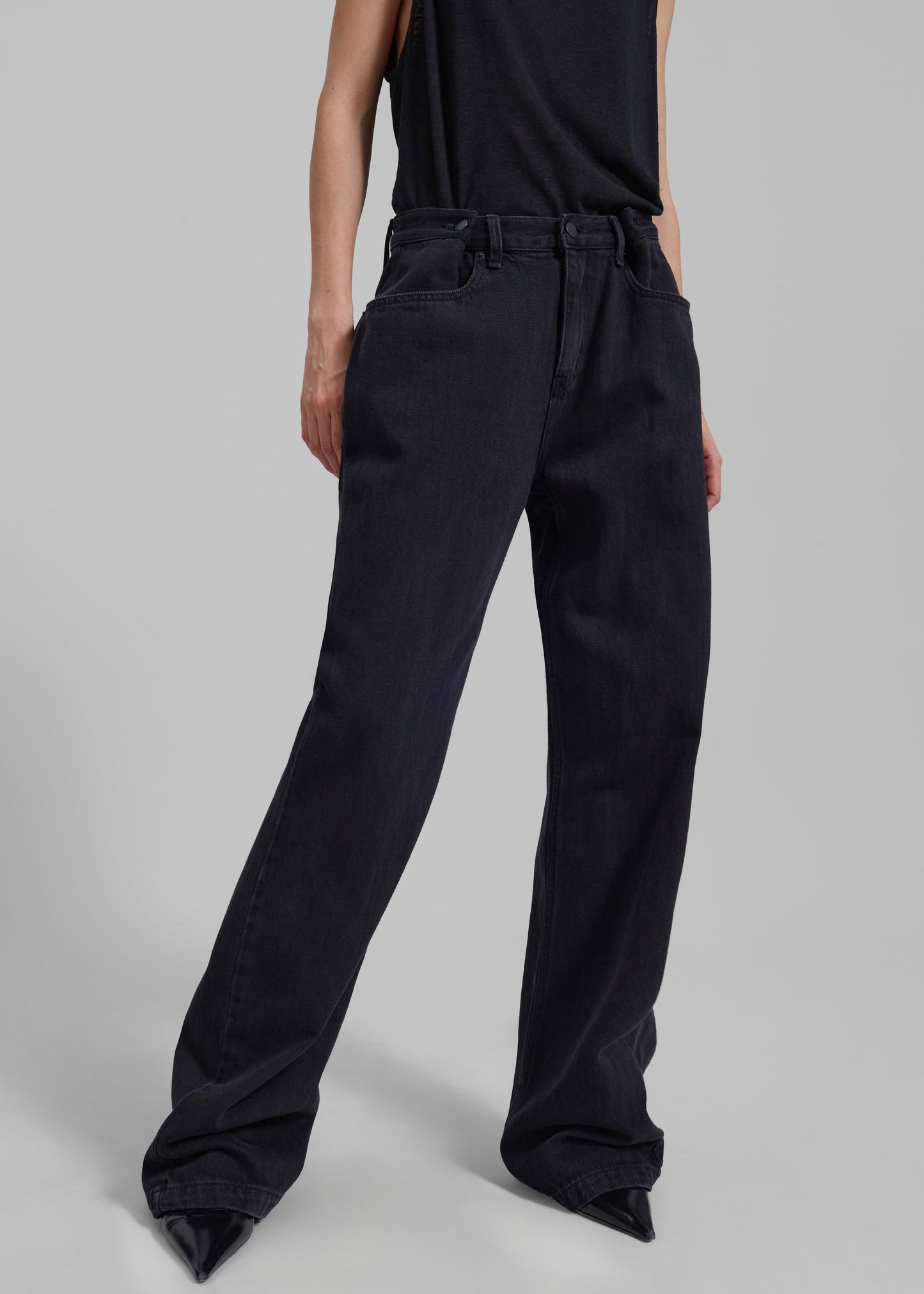 Hayla Denim Pants - Black Wash