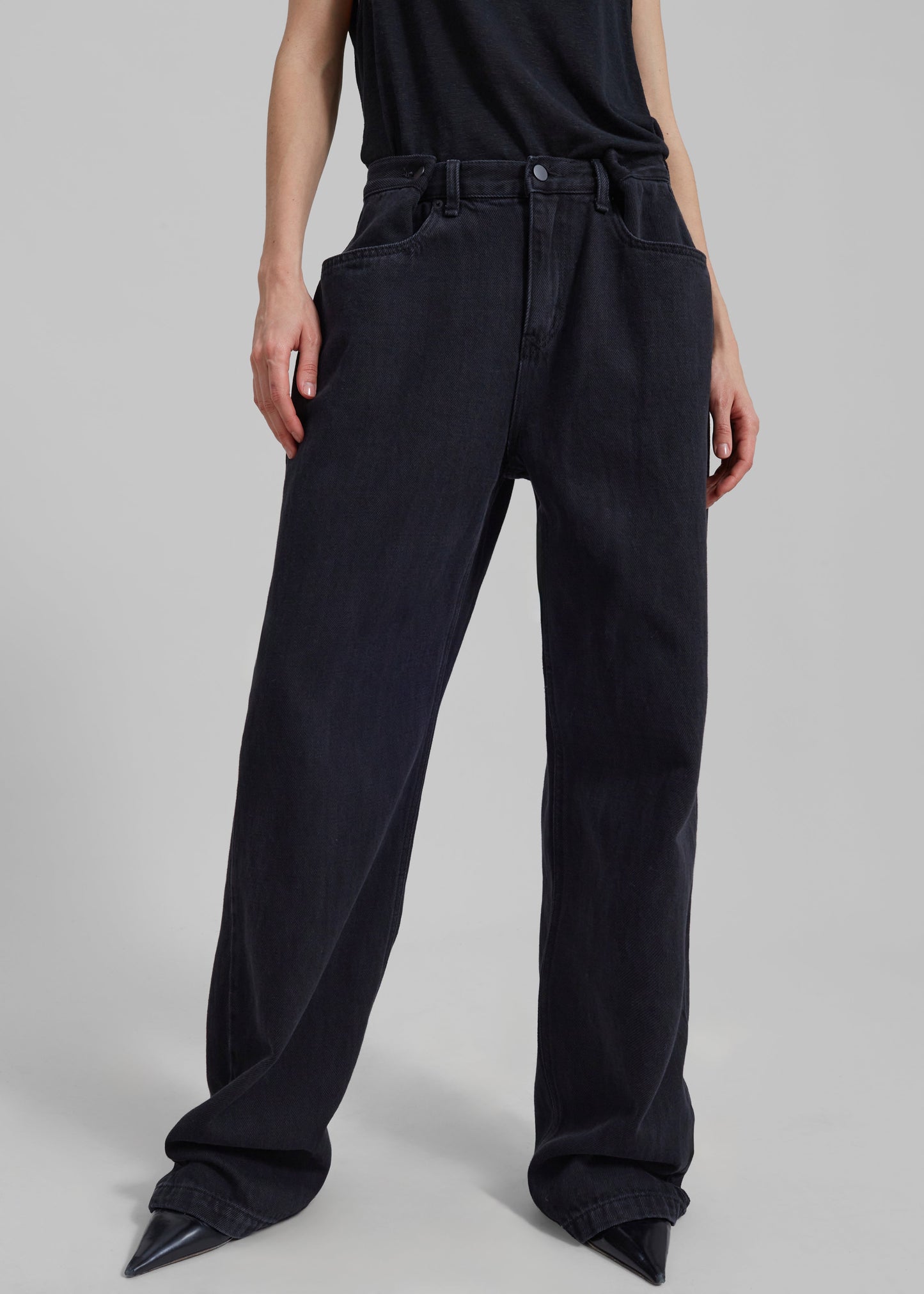 Hayla Denim Pants - Black Wash