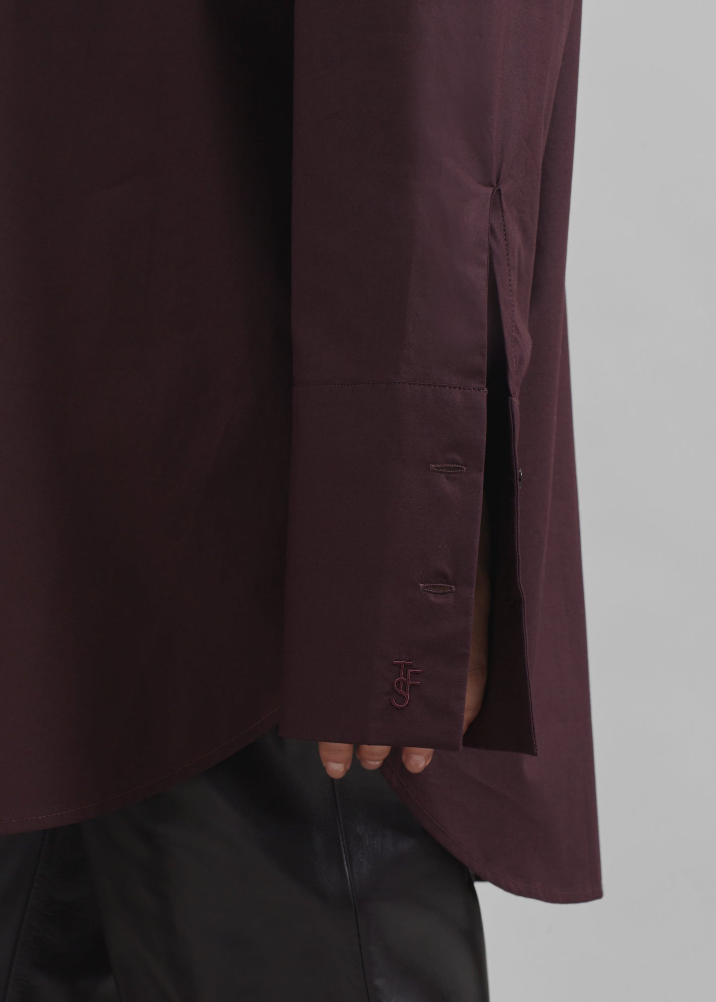 Helen Organic Cotton Long Shirt - Dark Plum