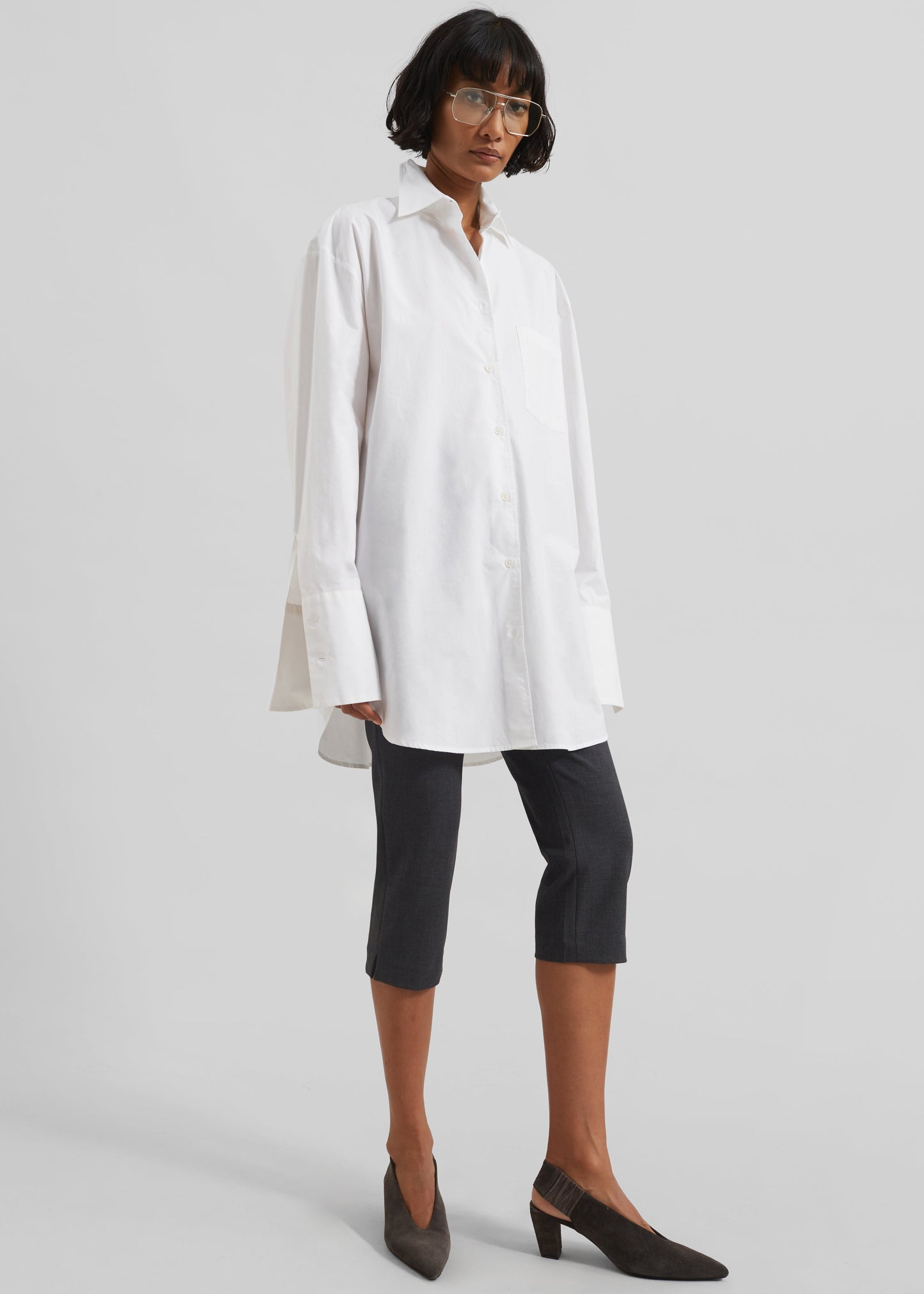 Helen Organic Cotton Long Shirt - White