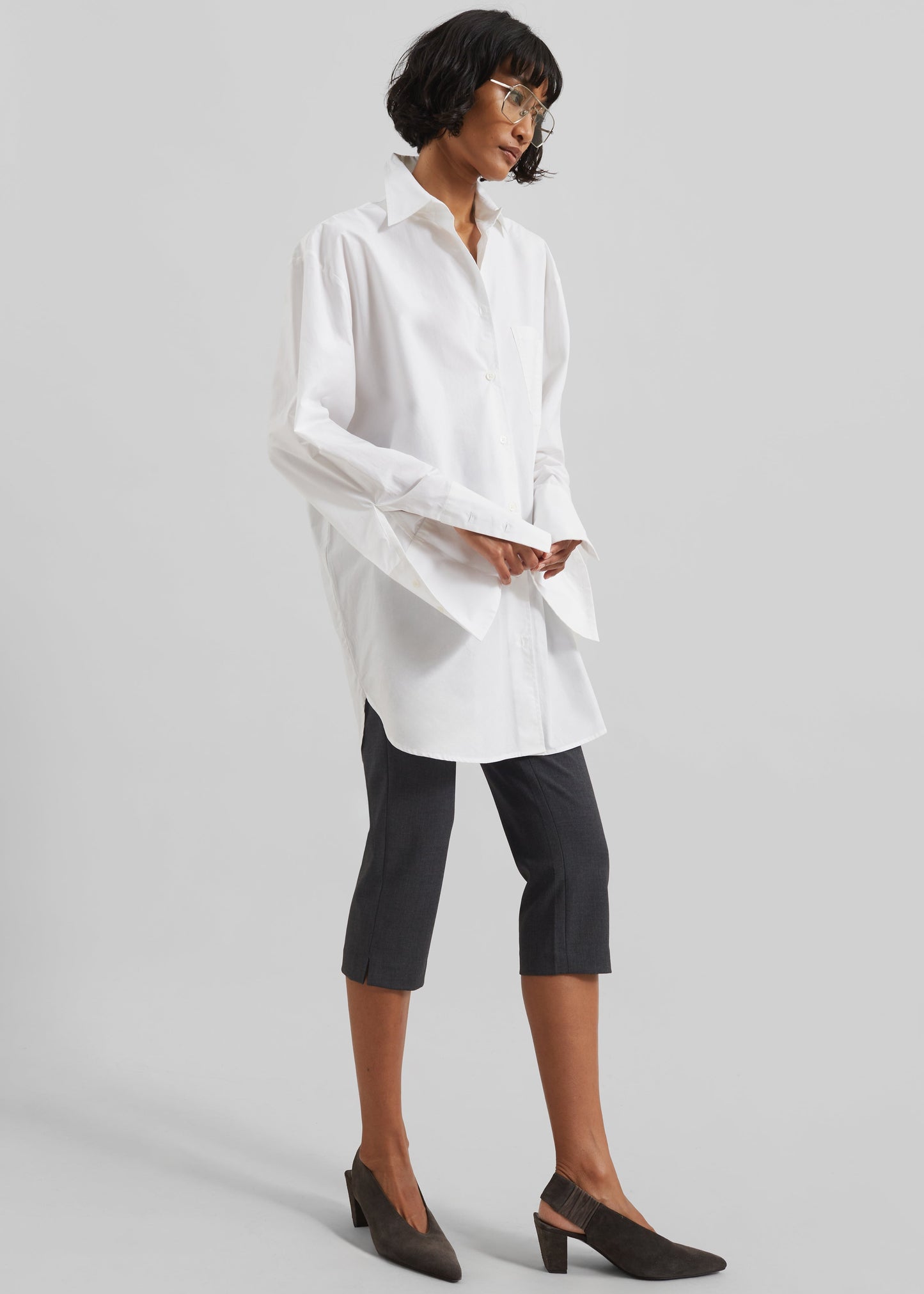 Helen Organic Cotton Long Shirt - White