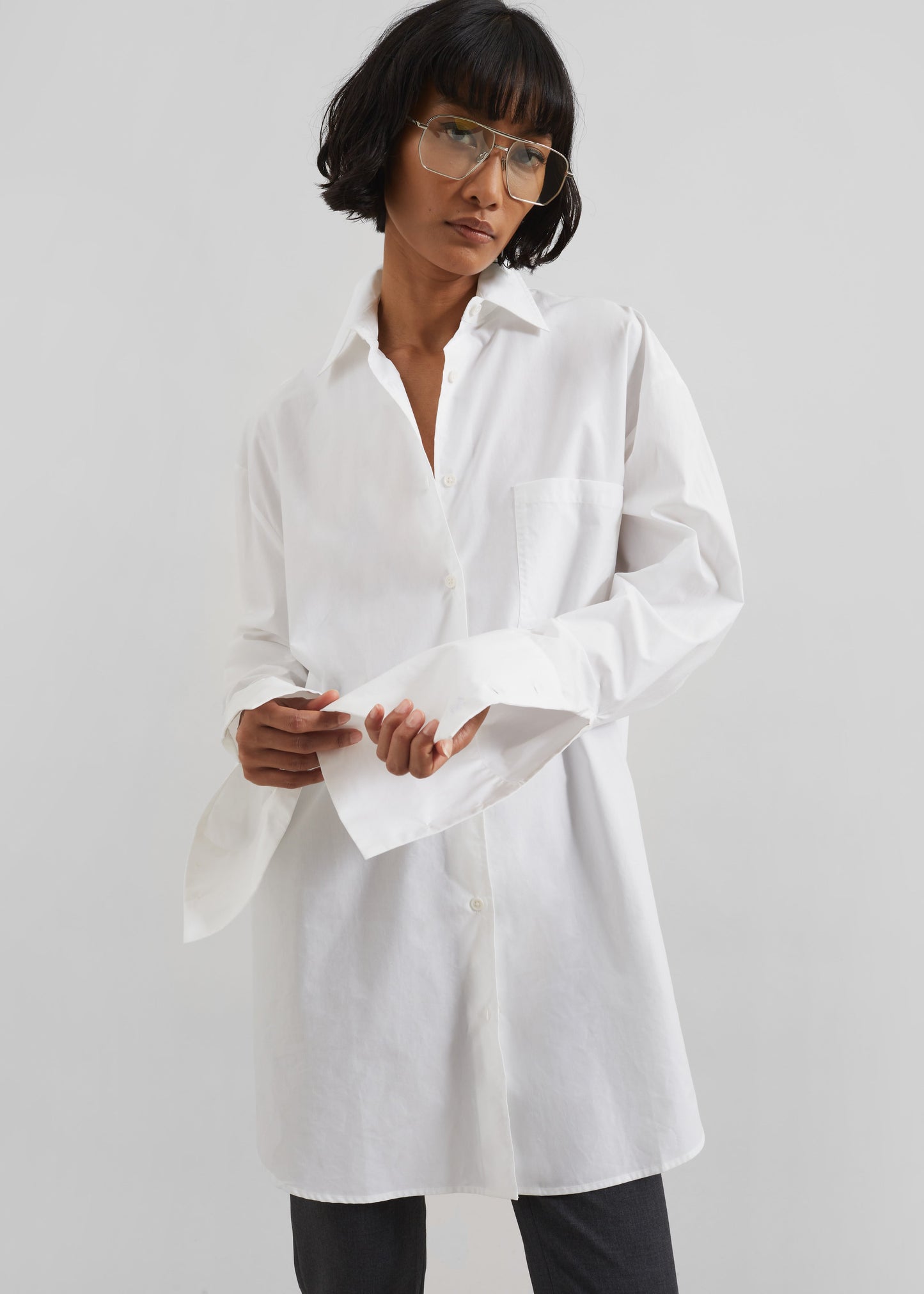 Helen Organic Cotton Long Shirt - White