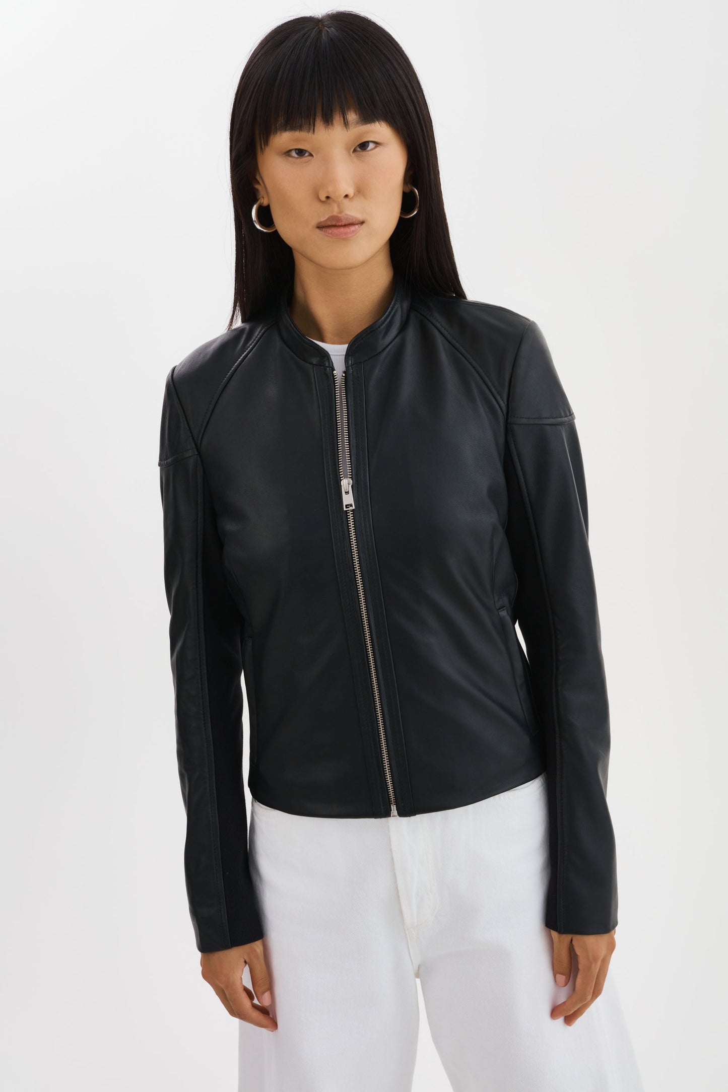 HIRA | Fitted Leather Jacket