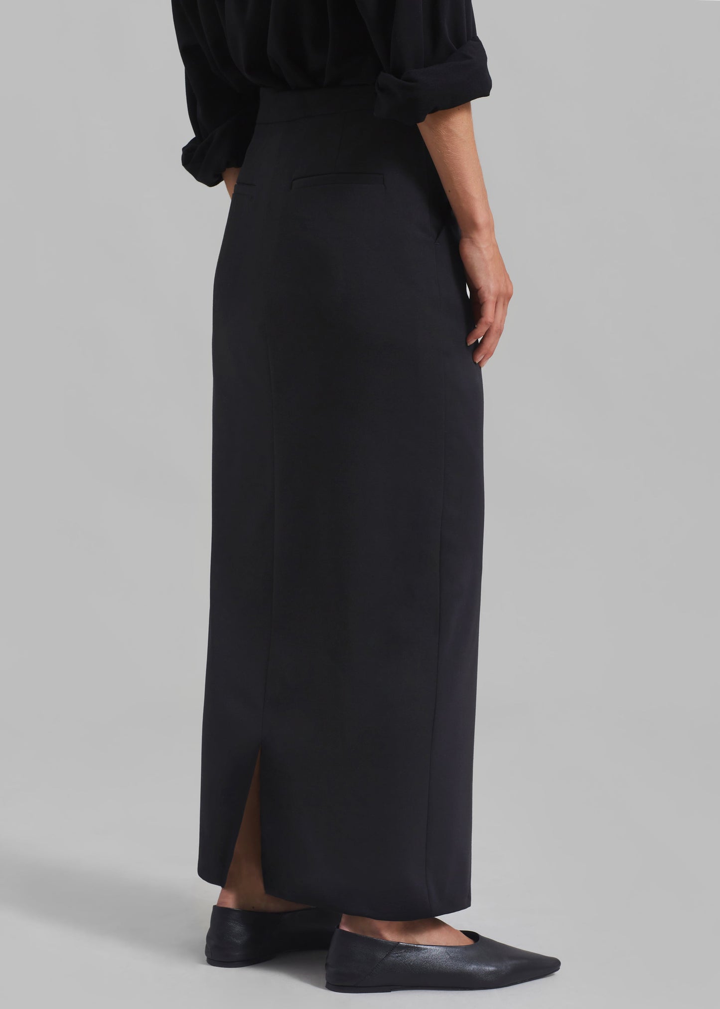 Hollis Back Slit Skirt - Black