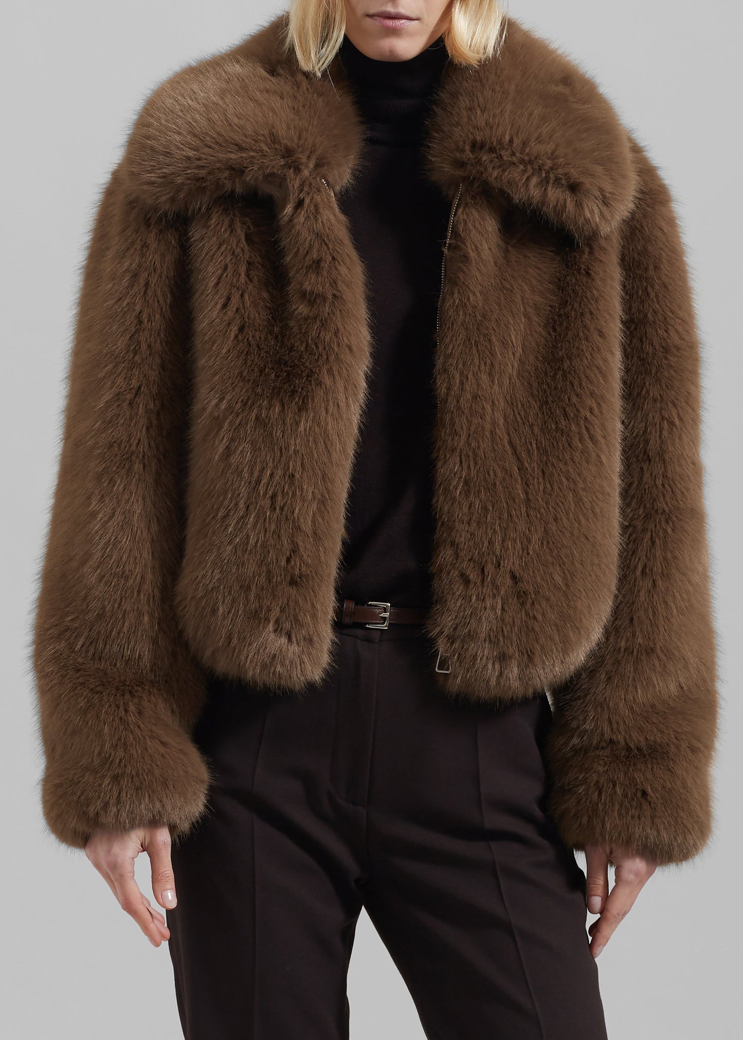 Hope Faux Fur Jacket - Camel