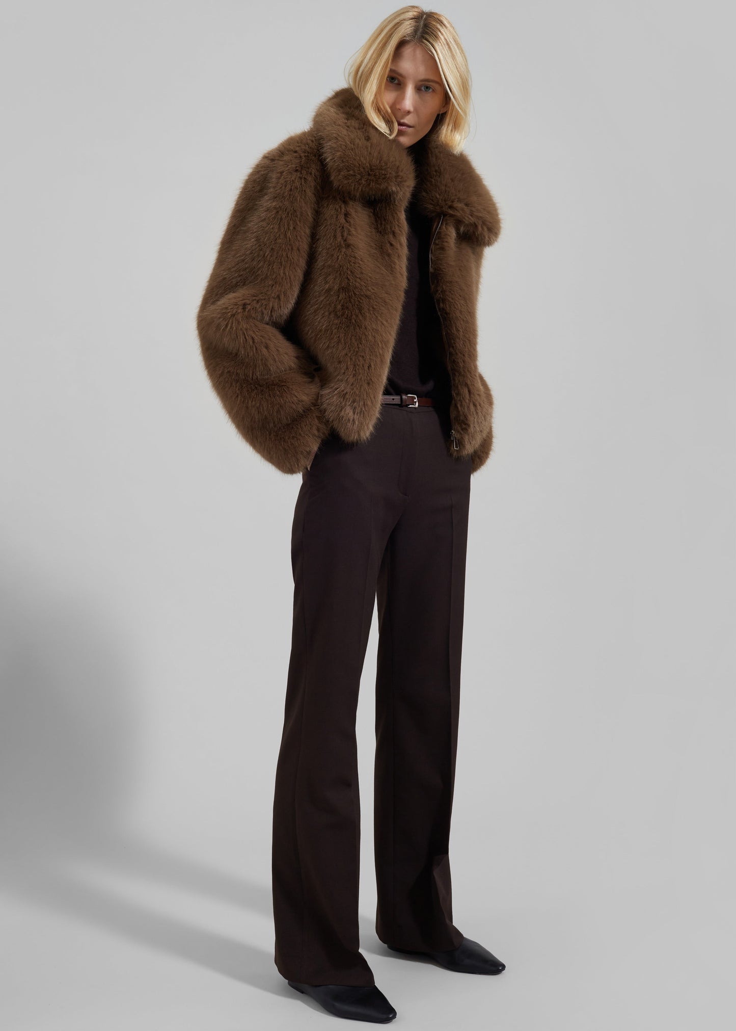 Hope Faux Fur Jacket - Camel