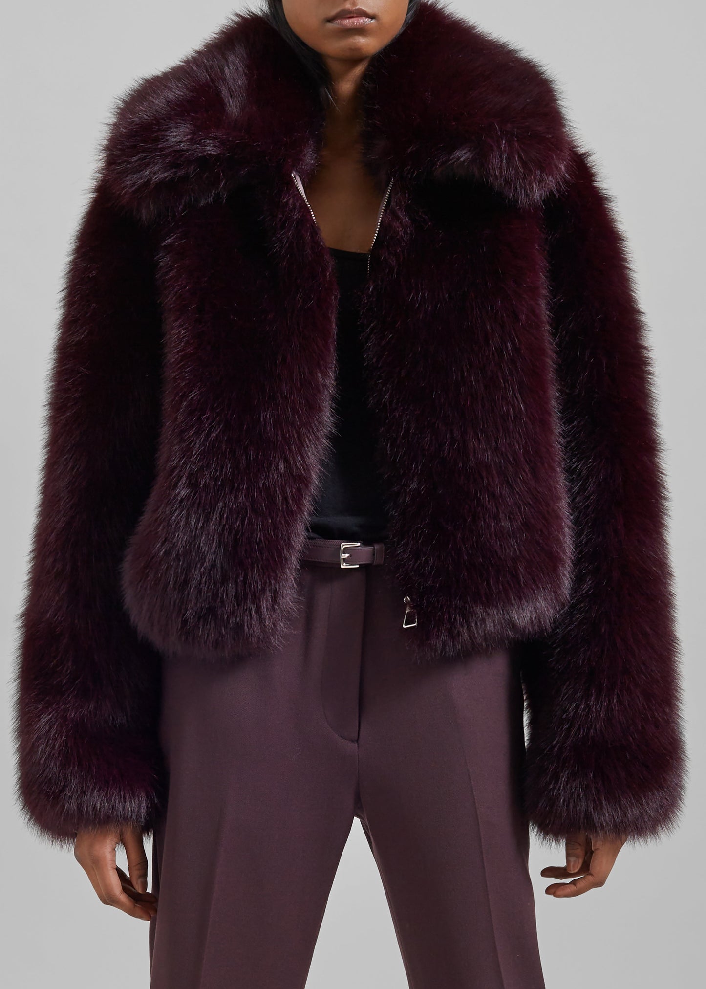 Hope Faux Fur Jacket - Plum