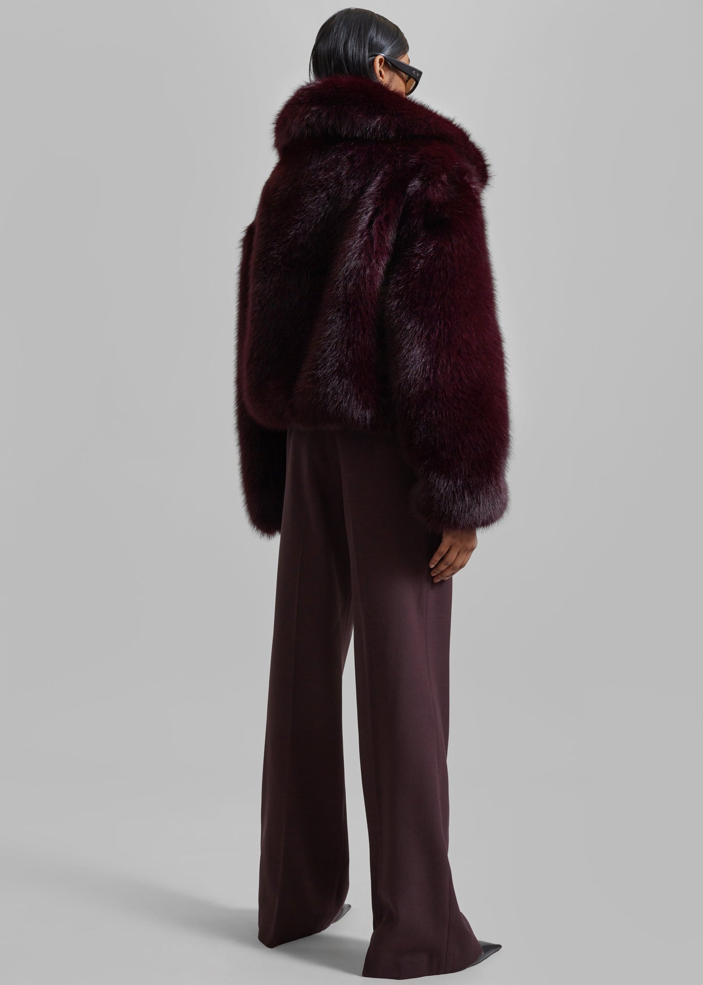 Hope Faux Fur Jacket - Plum