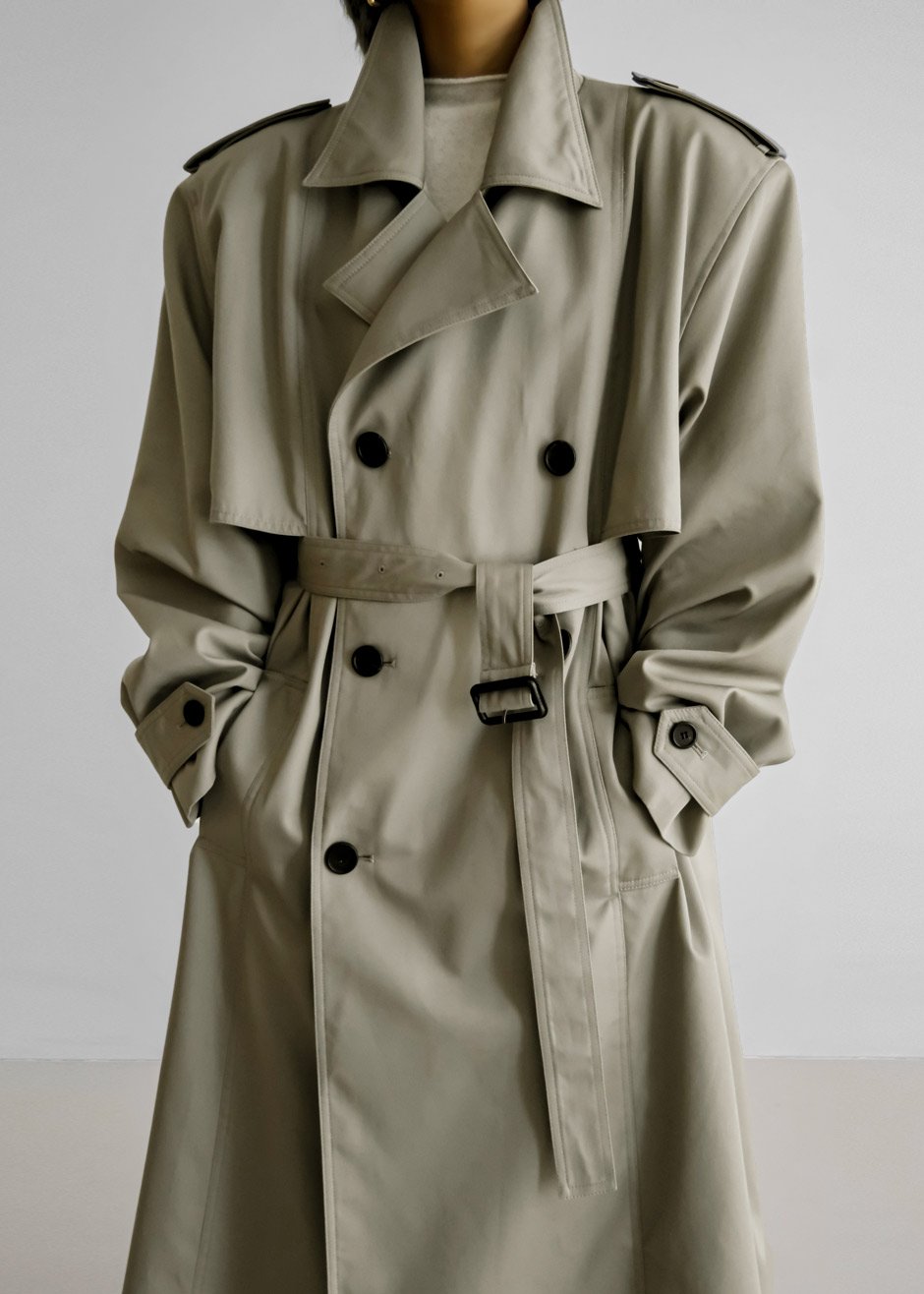 Eugene Trench Coat - Pale Khaki