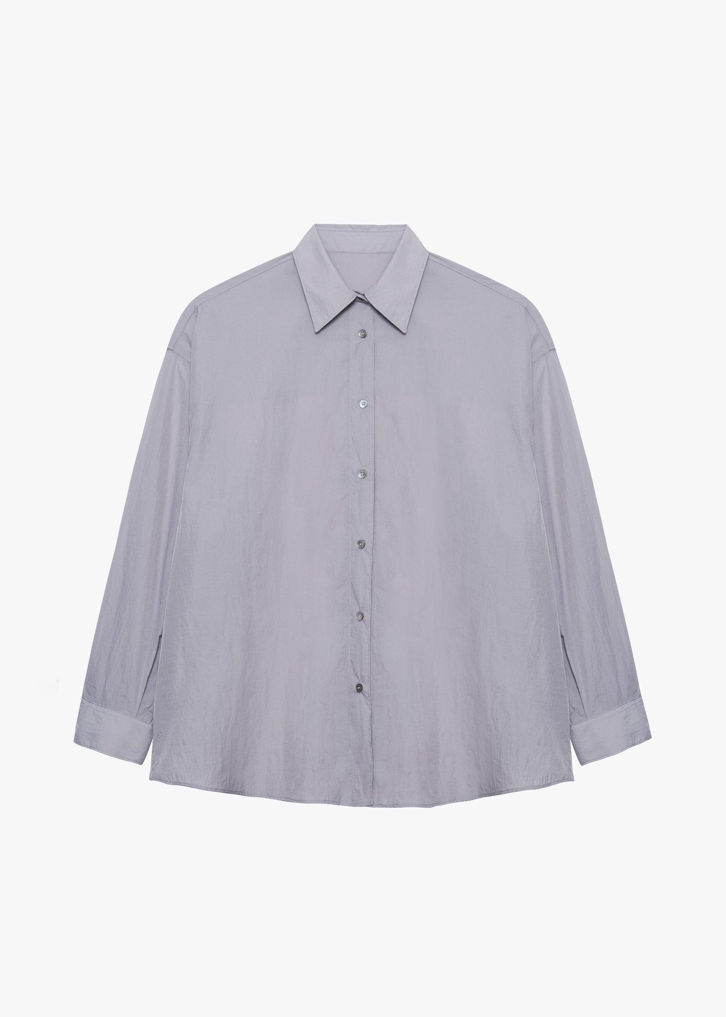 Ira Semi Sheer Button Up Shirt - Grey