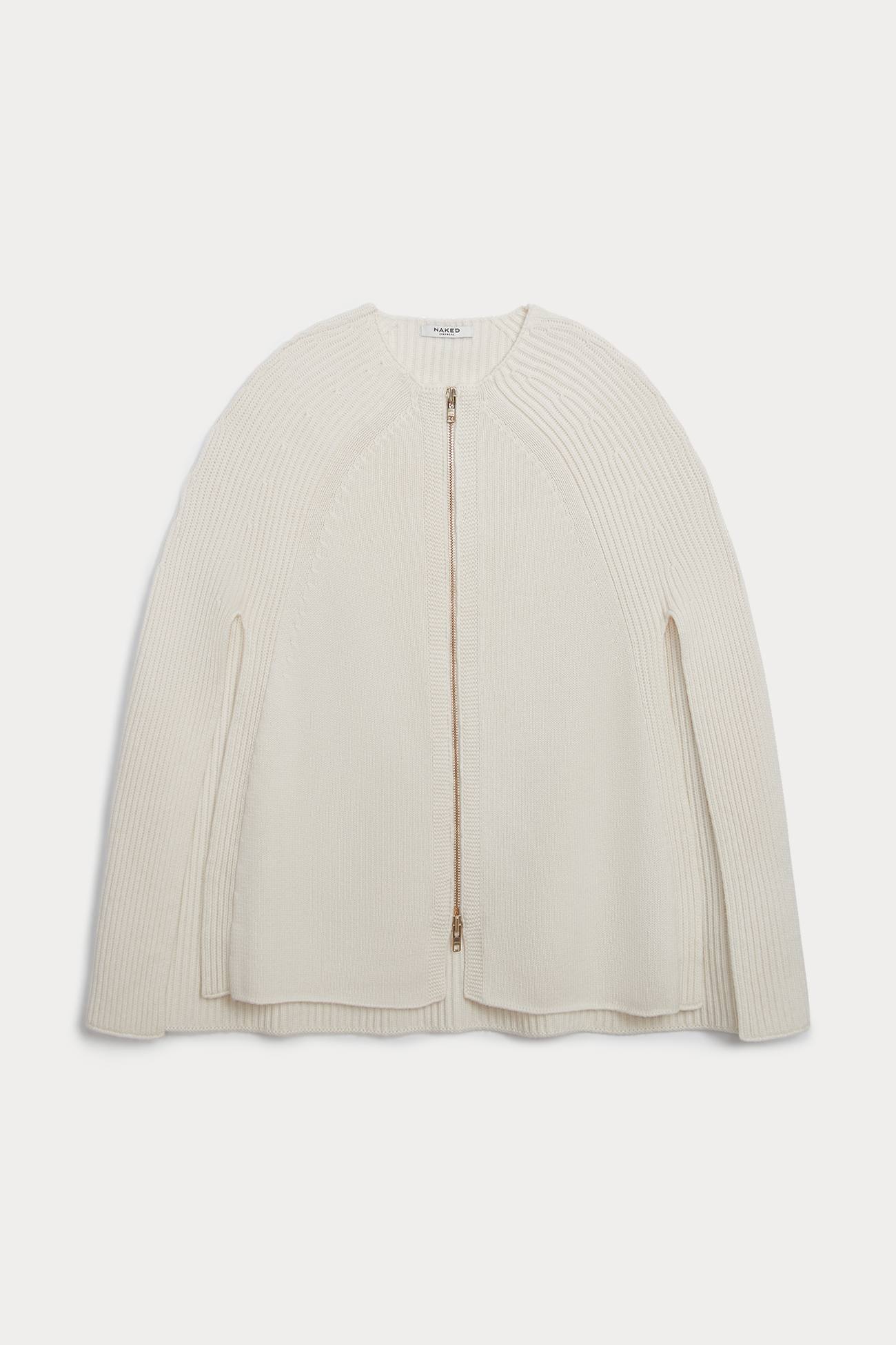 ALLEGRA ZIP-UP CASHMERE CAPE