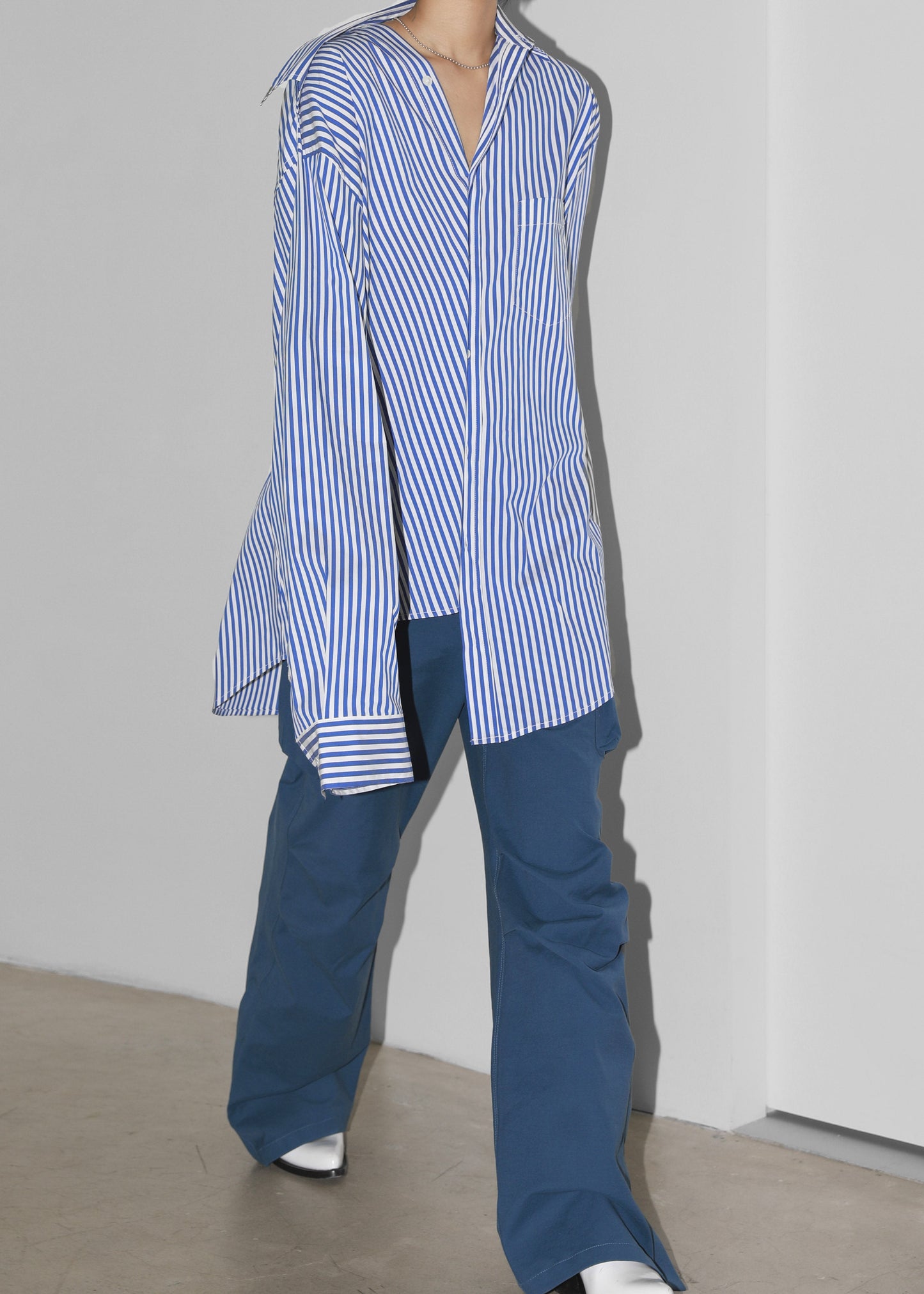 Ida Pocket Shirt - Blue Stripe