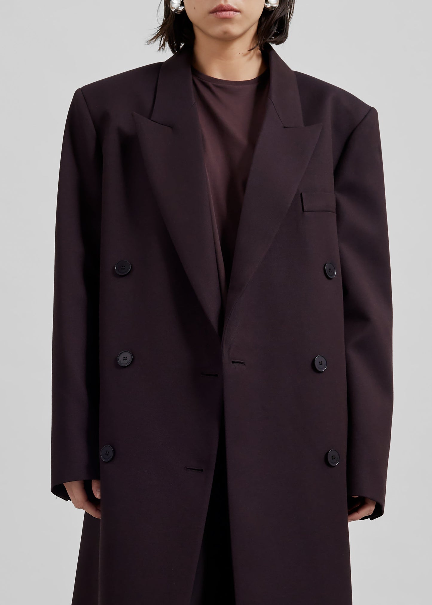 Jane Long Coat - Dark Plum