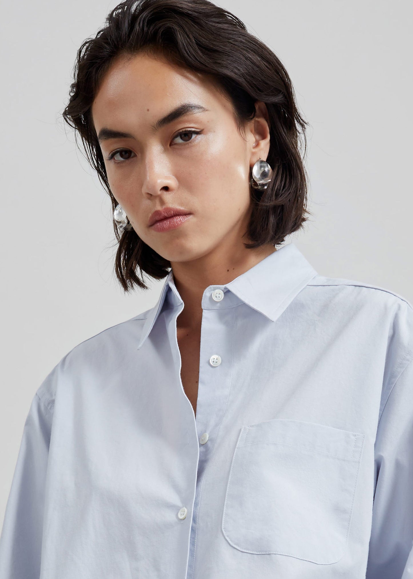 Jody Button Up Shirt - Light Blue