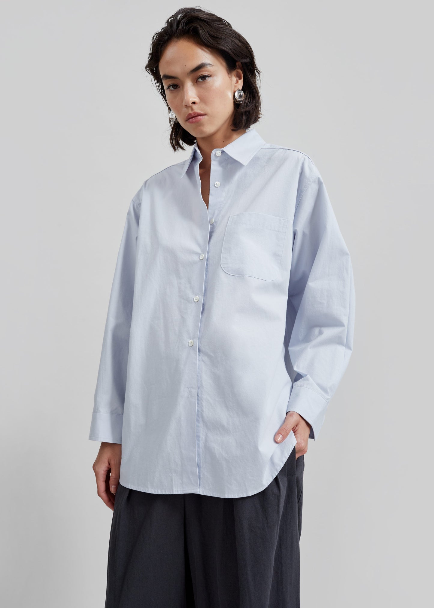 Jody Button Up Shirt - Light Blue