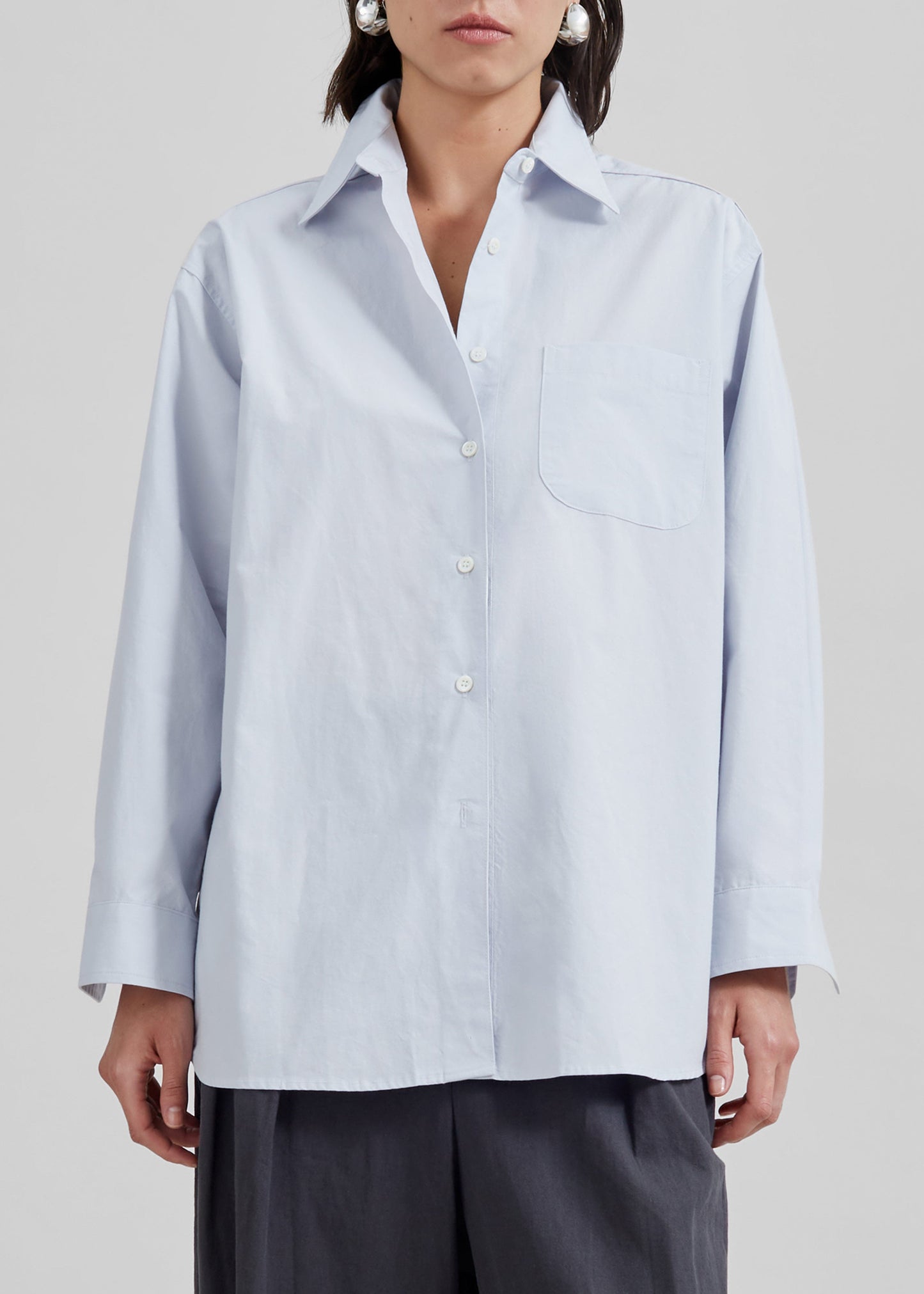 Jody Button Up Shirt - Light Blue