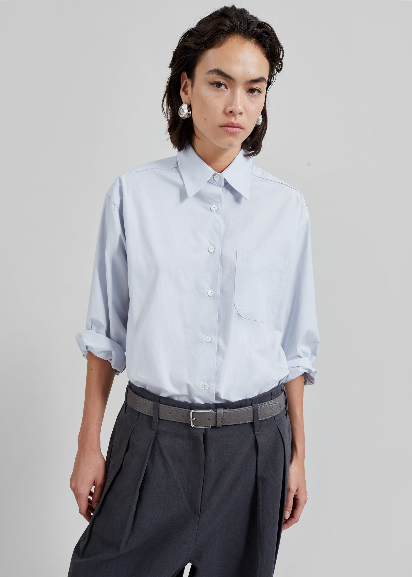 Jody Button Up Shirt - Light Blue