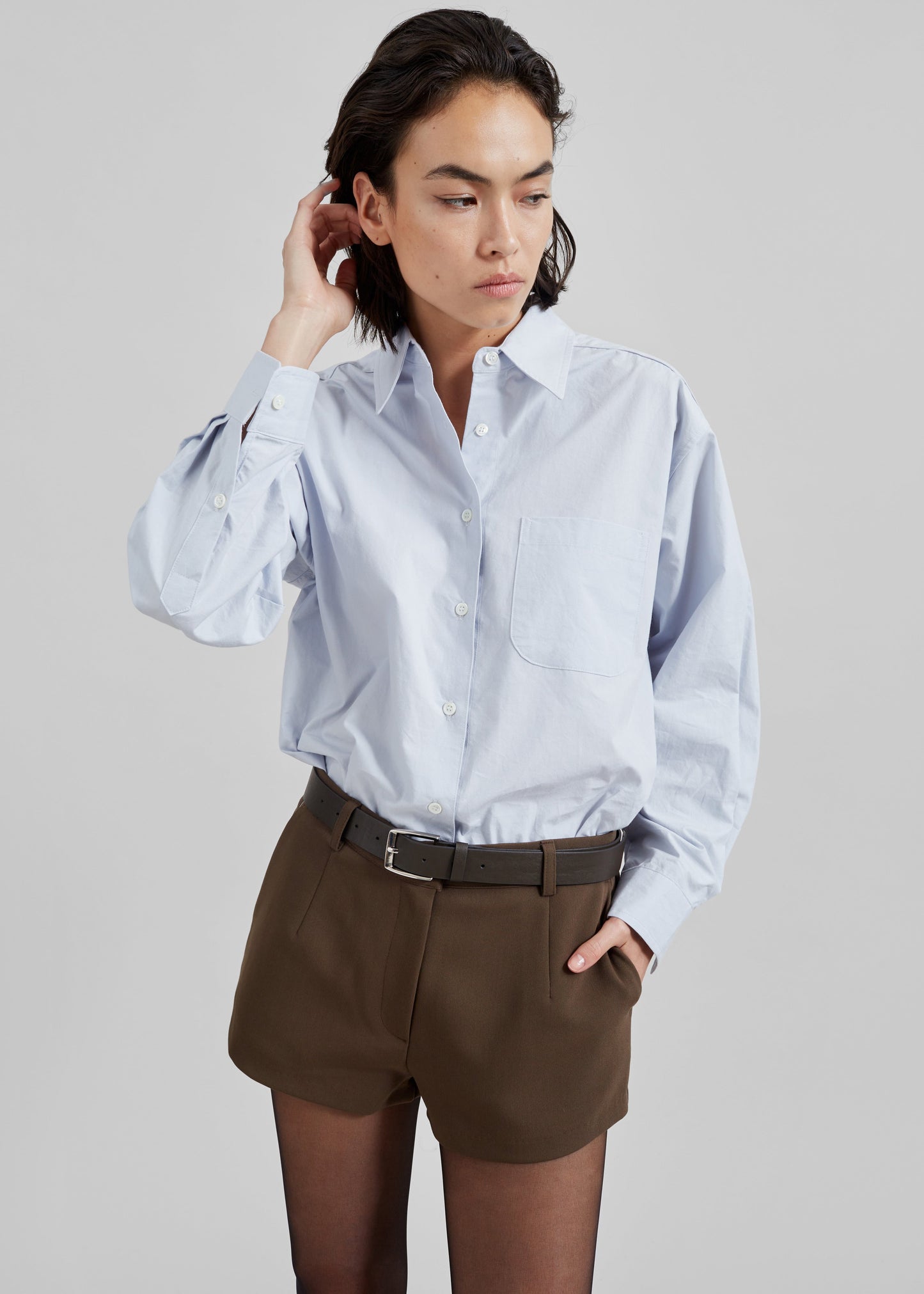 Jody Button Up Shirt - Light Blue