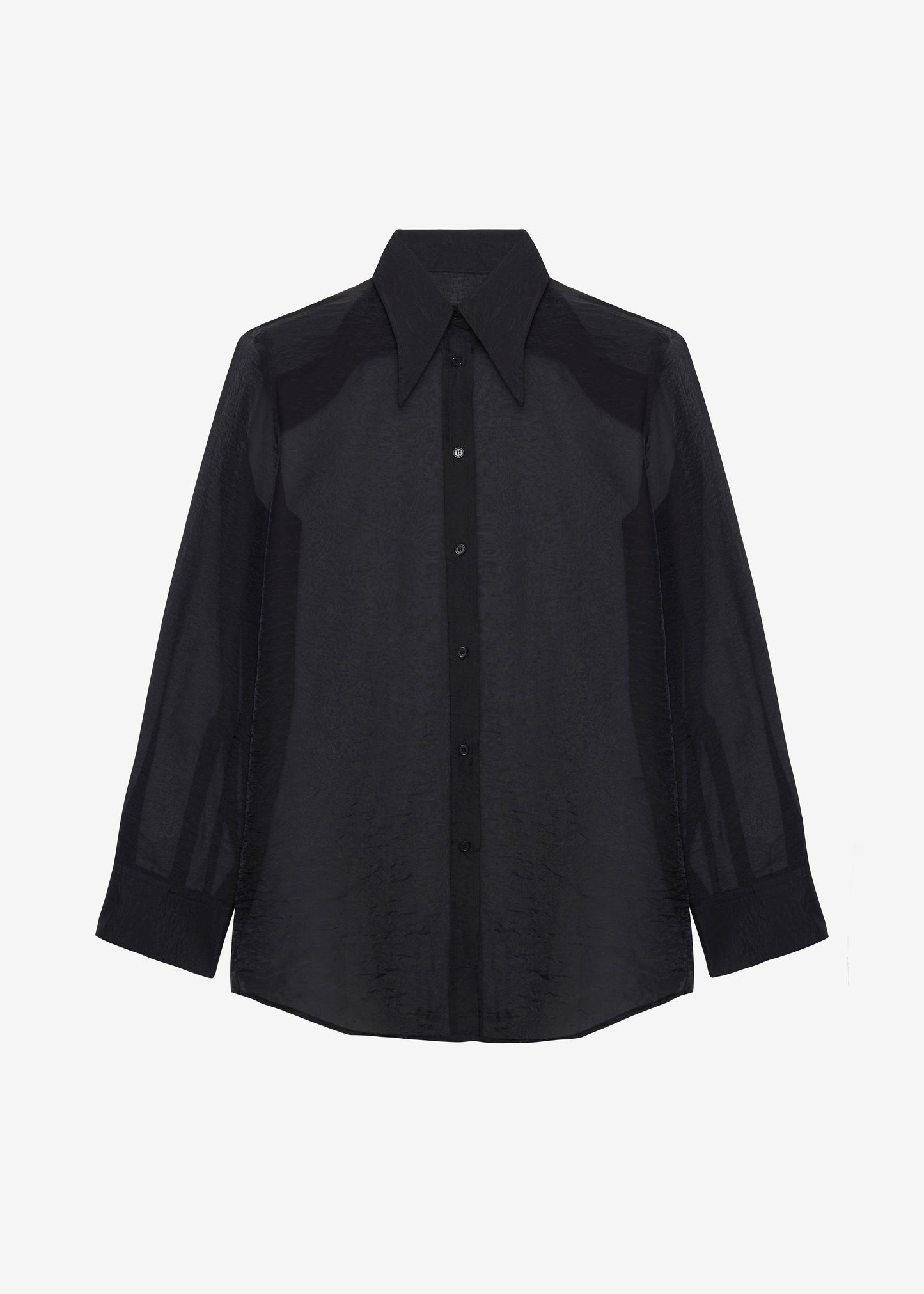 Jolene Semi Sheer Shirt - Black