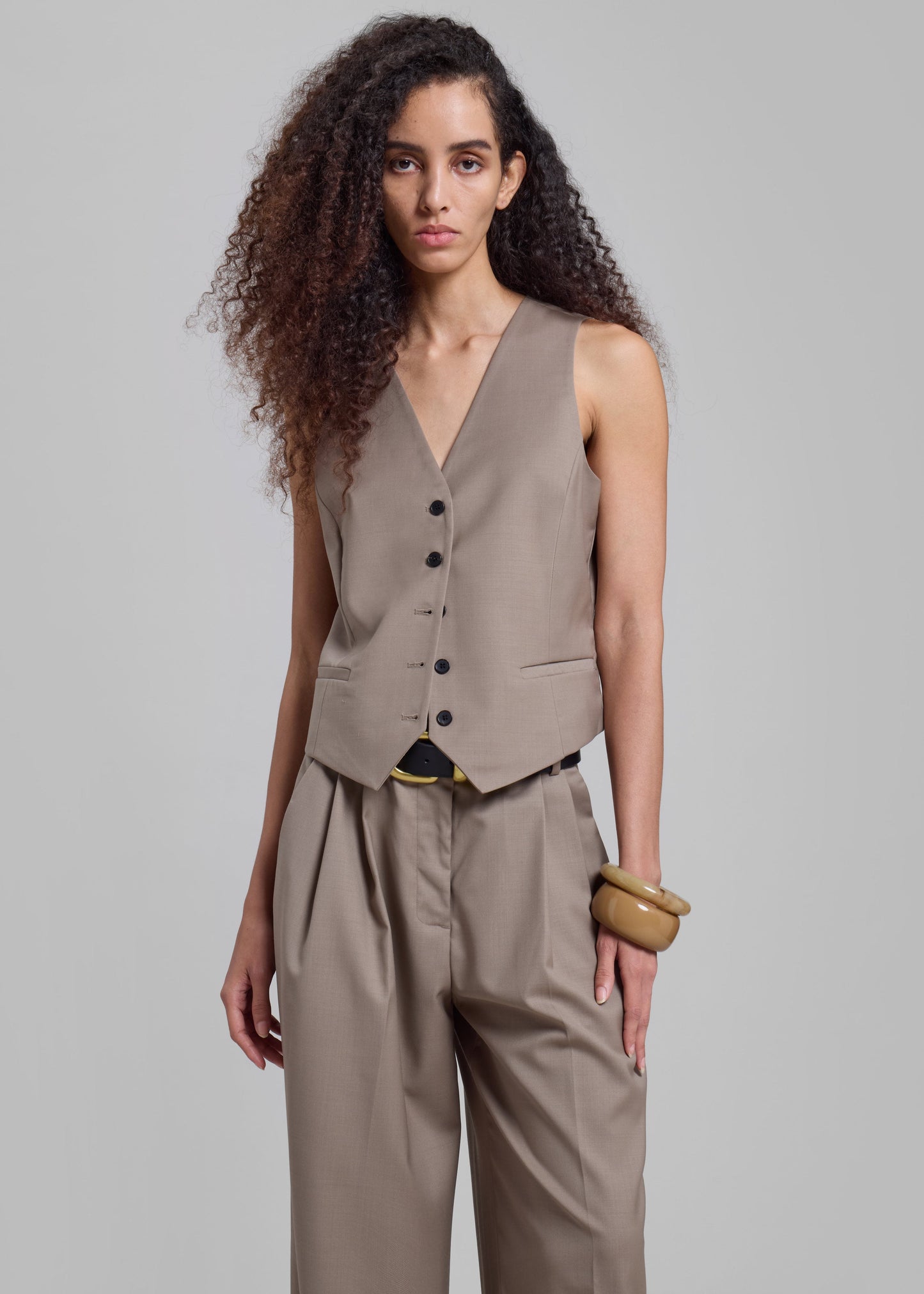 Jorae Vest - Taupe