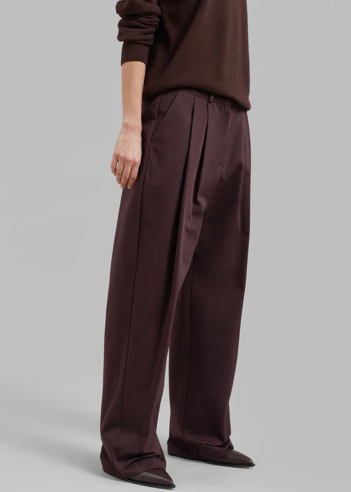 Jordyn Pintuck Pants - Brown