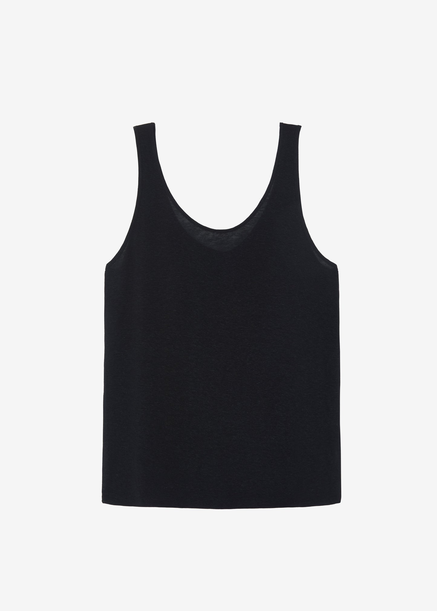 Josie Scoop Neck Tank Top - Black