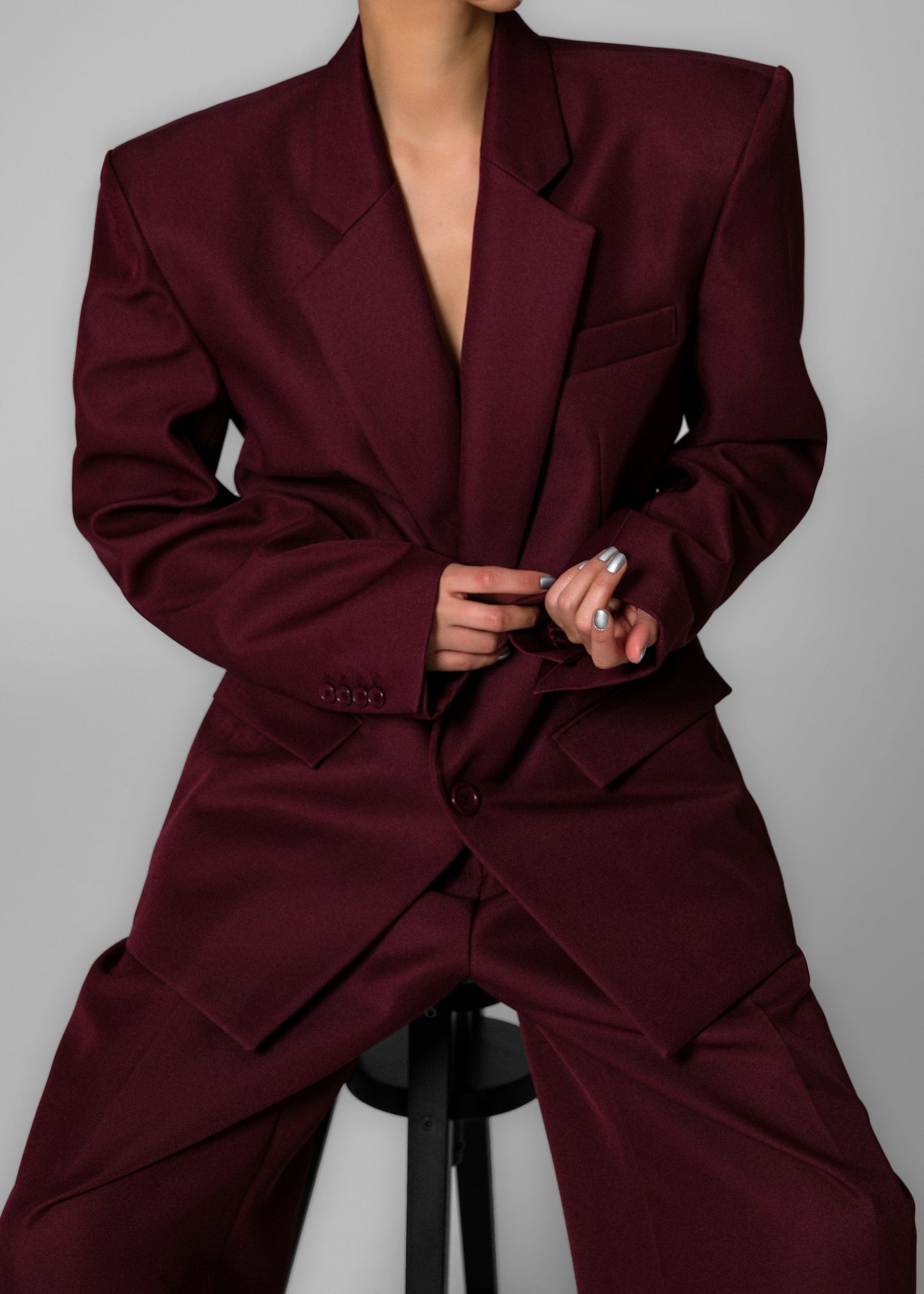 Jun Blazer - Burgundy