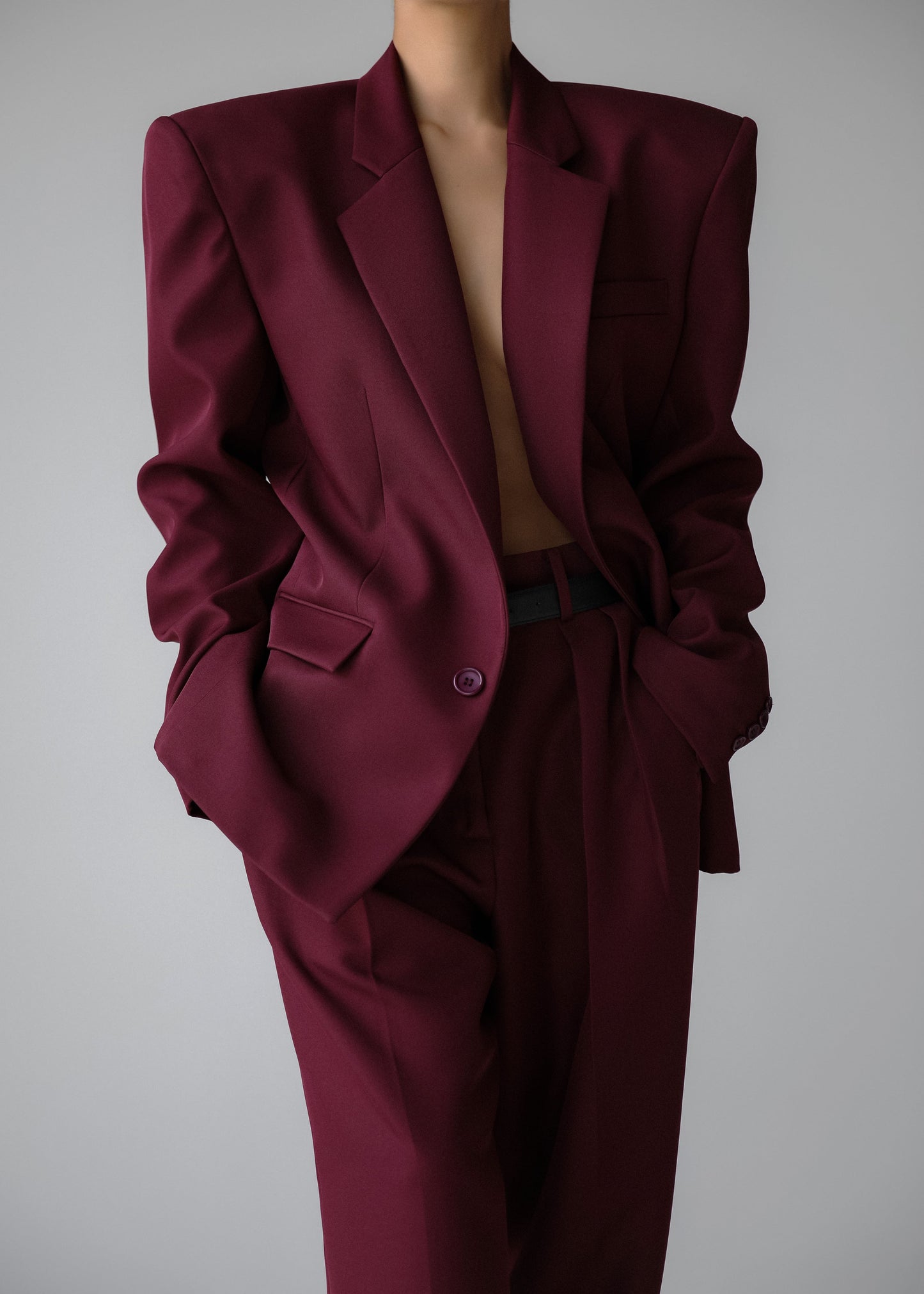 Jun Blazer - Burgundy