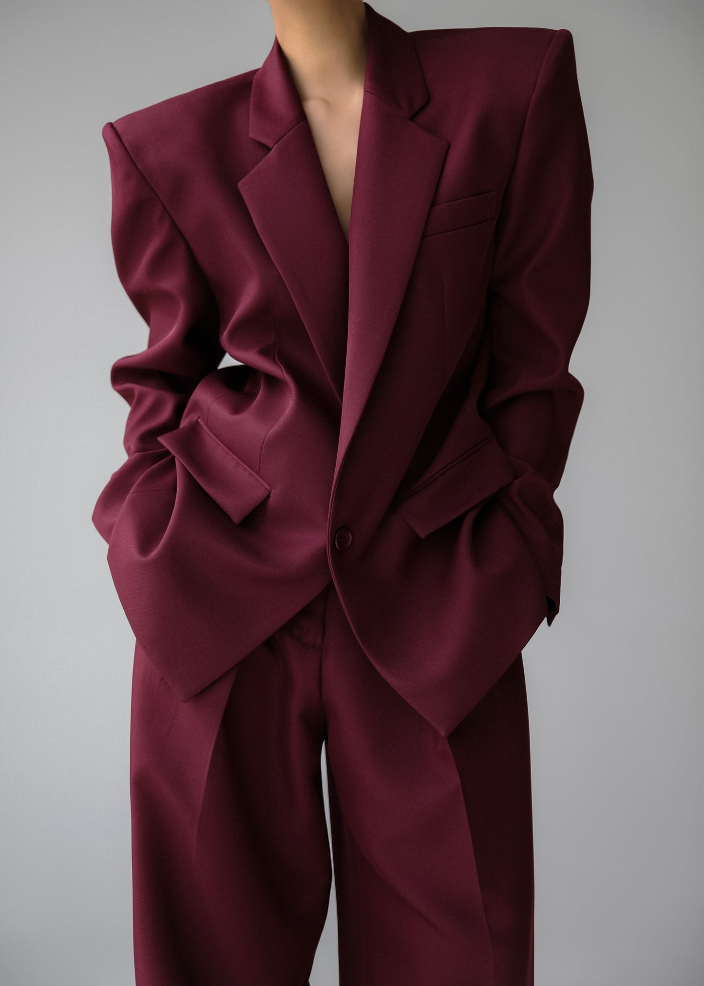 Jun Blazer - Burgundy