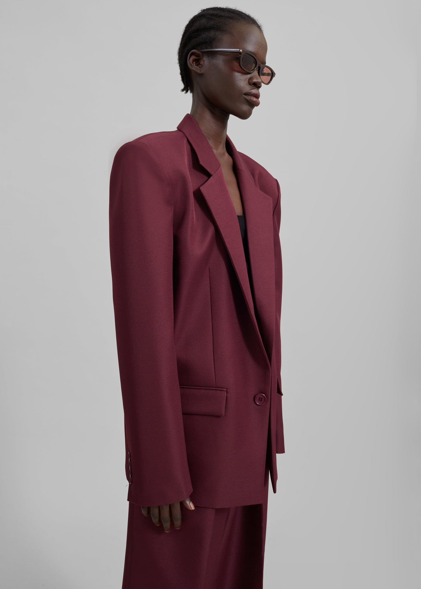 Jun Blazer - Burgundy