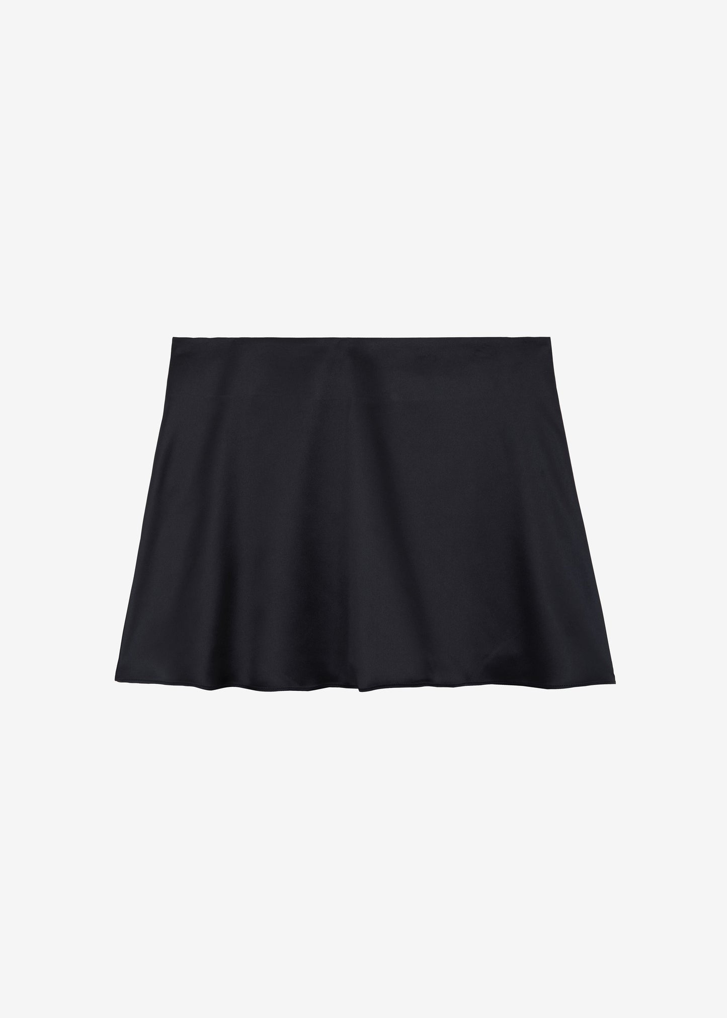 Jules Satin Mini Skirt - Black