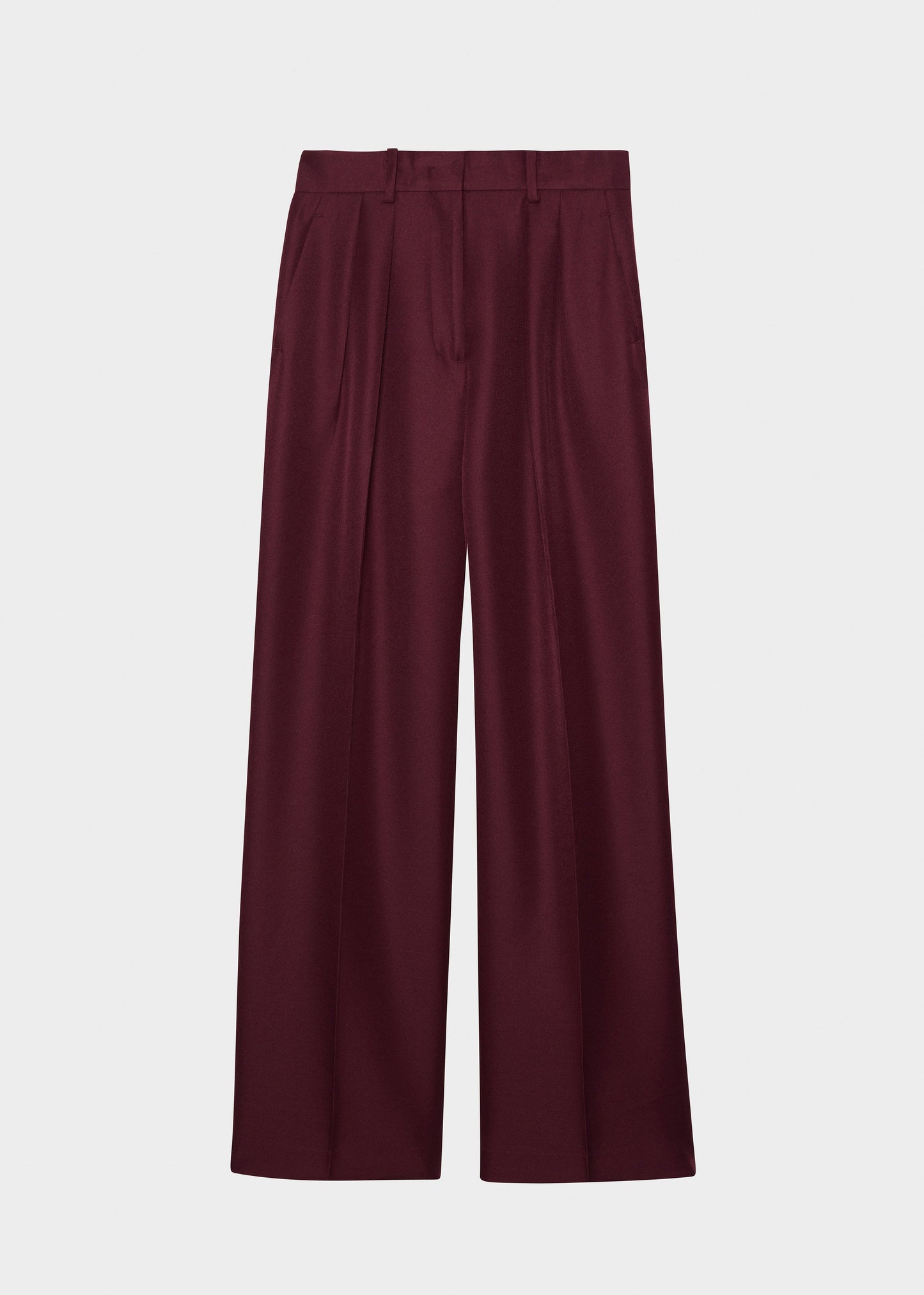 Tansy Pleated Trousers - Burgundy